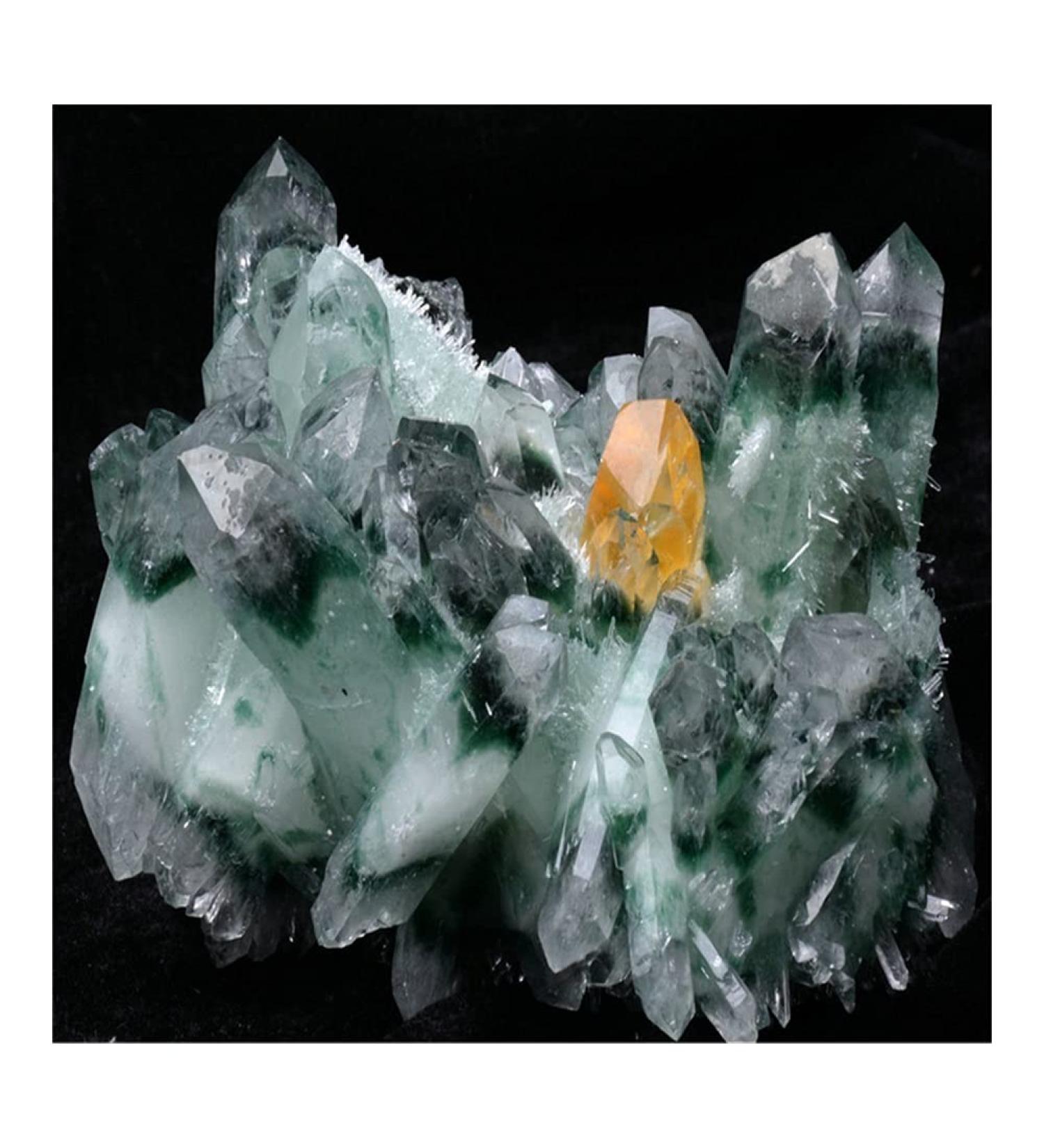 Natural Crystal Rough Natural Green Crystal Tibetan Quartz Crystal Big Cluster - Buy Online on GoSupps.com