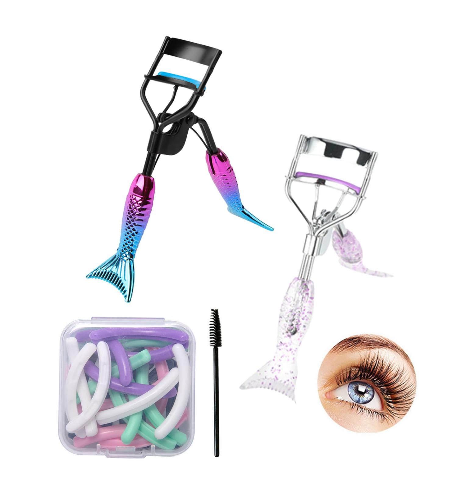 Eyelash Curler Tangger Eyelash Curler Professional with 10 Eyelash Curler Refills and 1 Mascara Brush can Precisely Grabs and Lifts Lashes and Long Lasting Curl Mermaids Designed for All Eye Shapes - Buy Online on GoSupps.com