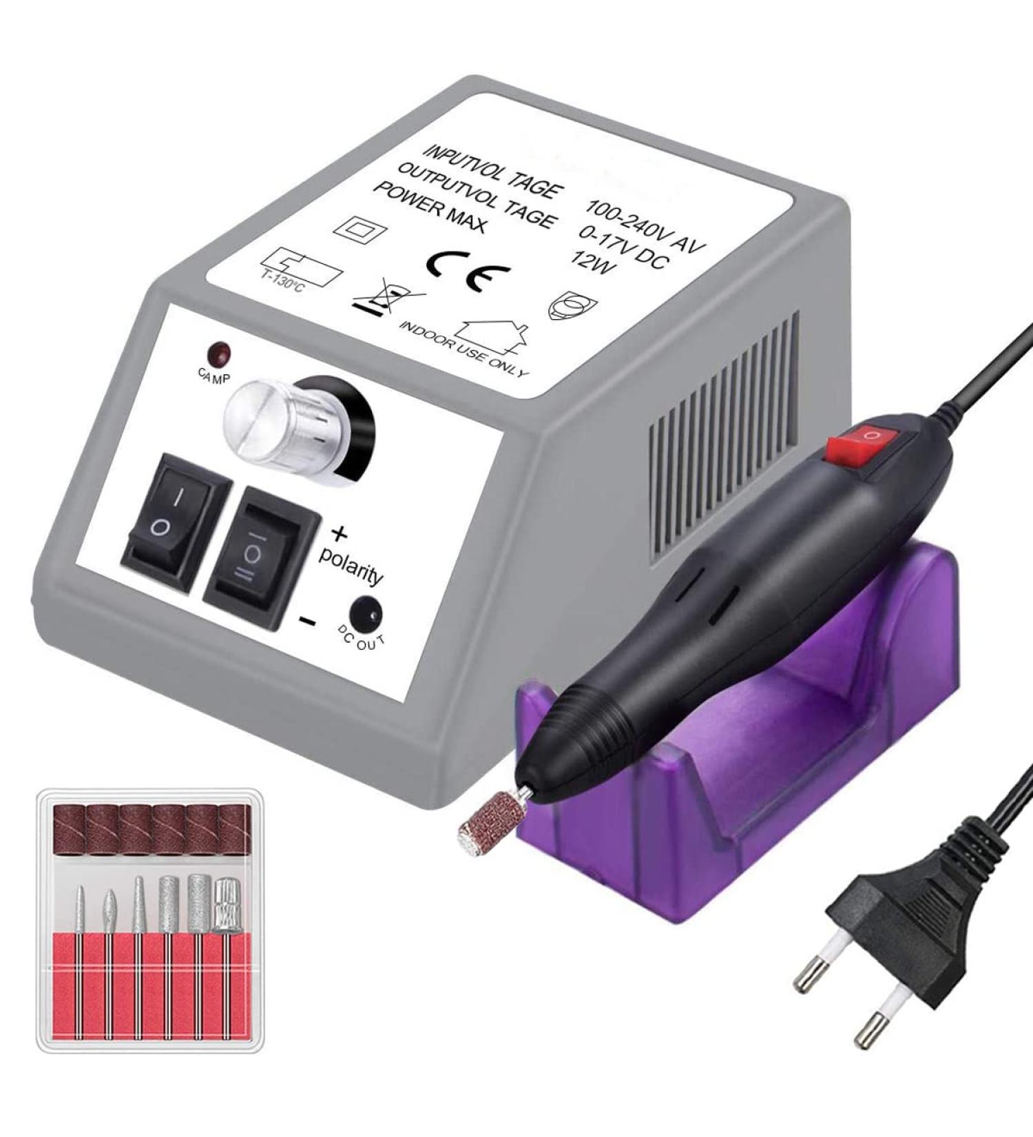 Crebeau Electric Nail Miller - 20000 RPM Professional Nail File & Milling Cutter for Manicure & Pedicure | Ideal for Nail Studios & DIY - Buy Online on GoSupps.com