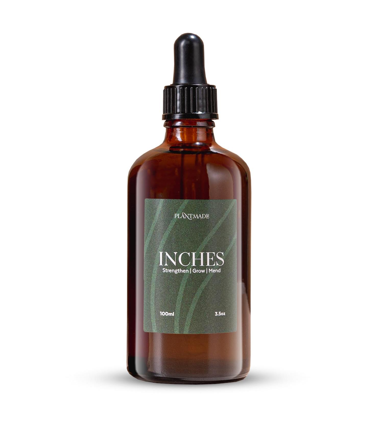 Plantmade Inches (100ml) - Unisex Ayurvedic Growth Oil with Amla, Rosemary, Pumpkin Seed, Peppermint & Castor Oil - Buy Online on GoSupps.com