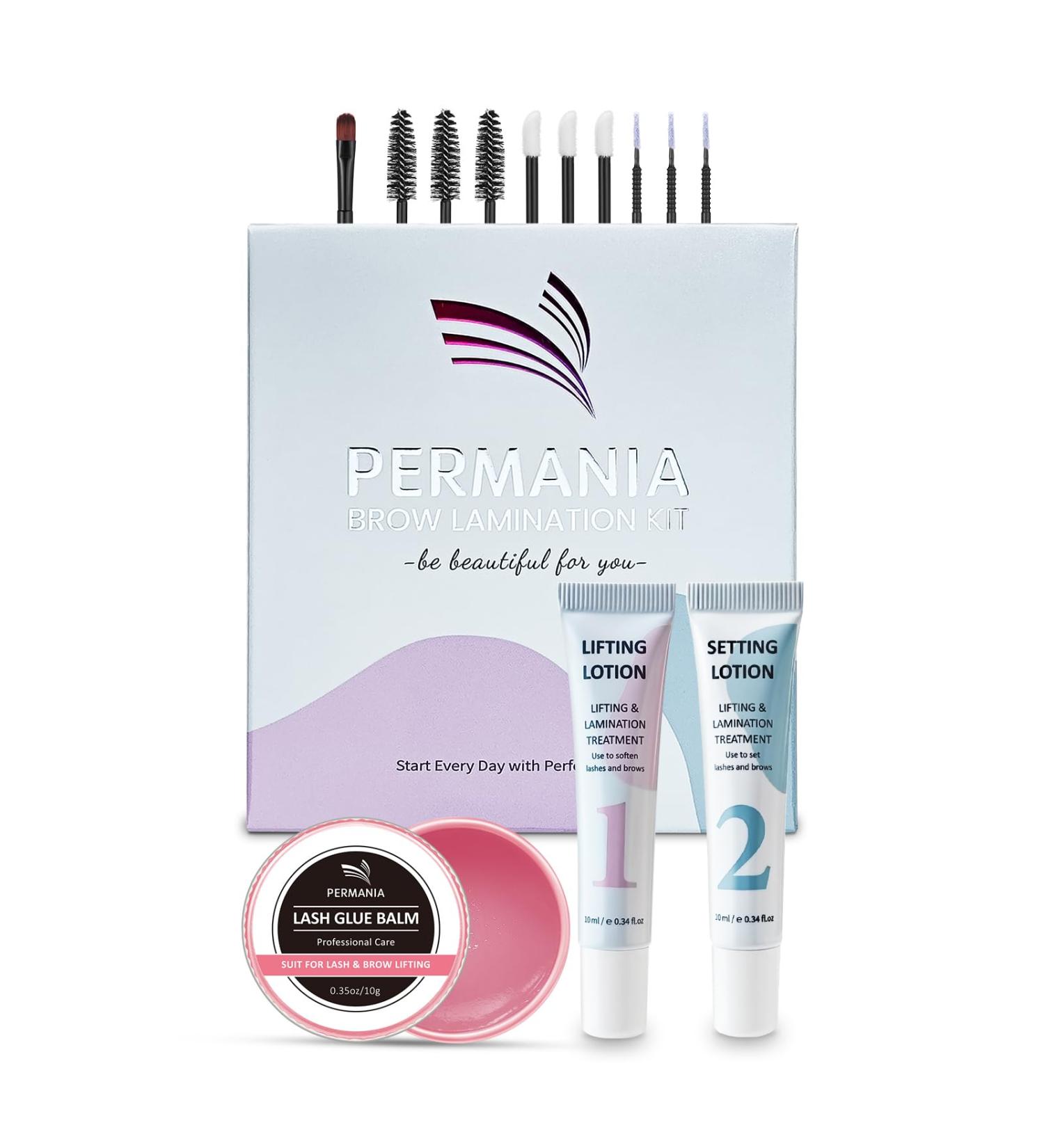 PERMANIA Brow Lift Kit Sourcil Browlift Soucils 2 en 1 Kit Rehaussement de Cils et Soucils Ingr dients Doux - Facile Utiliser pour Les D butants et Les Salons (Sans ESSENCE) 5 ml (Lot de 4) - Buy Online on GoSupps.com