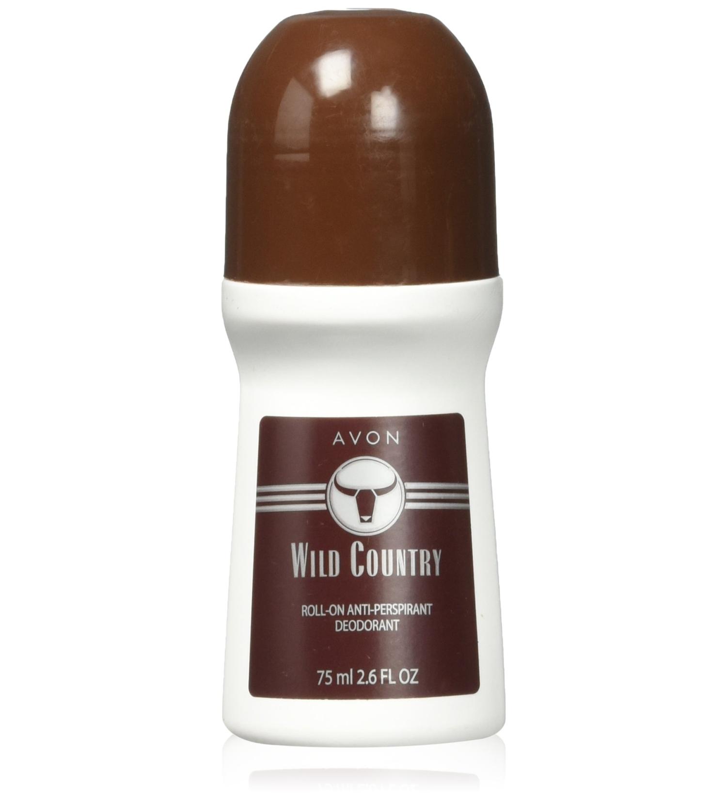 Avon Deodorant Men's Roll-on Wild Country Long Lasting Smooth Seductive Aroma and Quick-drying 2.6oz/75ml