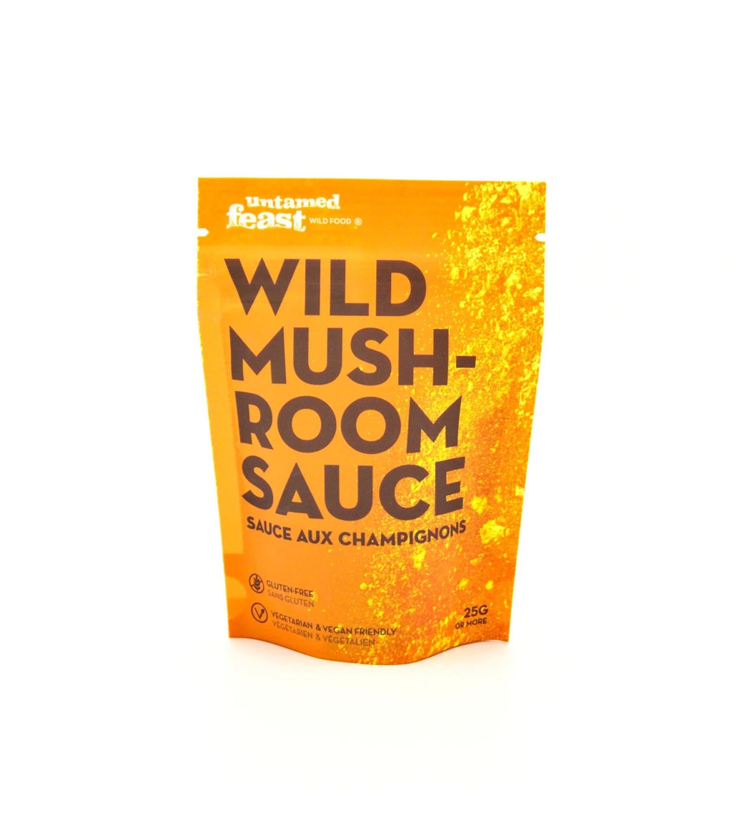 Untamed Feast Wild Mushroom Sauce Mix Gluten-Free Vegetarian Vegan-Friendly 12 Count of 25g Mushroom 12 Count of 25g - Buy Online on GoSupps.com