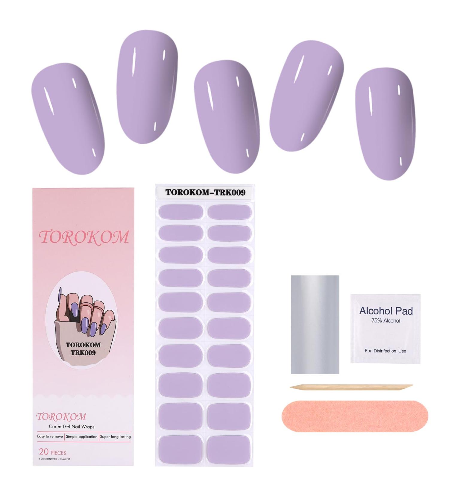 Cured Gel Nail Strips - Long Lasting Waterproof Nail Wraps with Accessories (UV/LED Lamp Required) - Buy Online on GoSupps.com