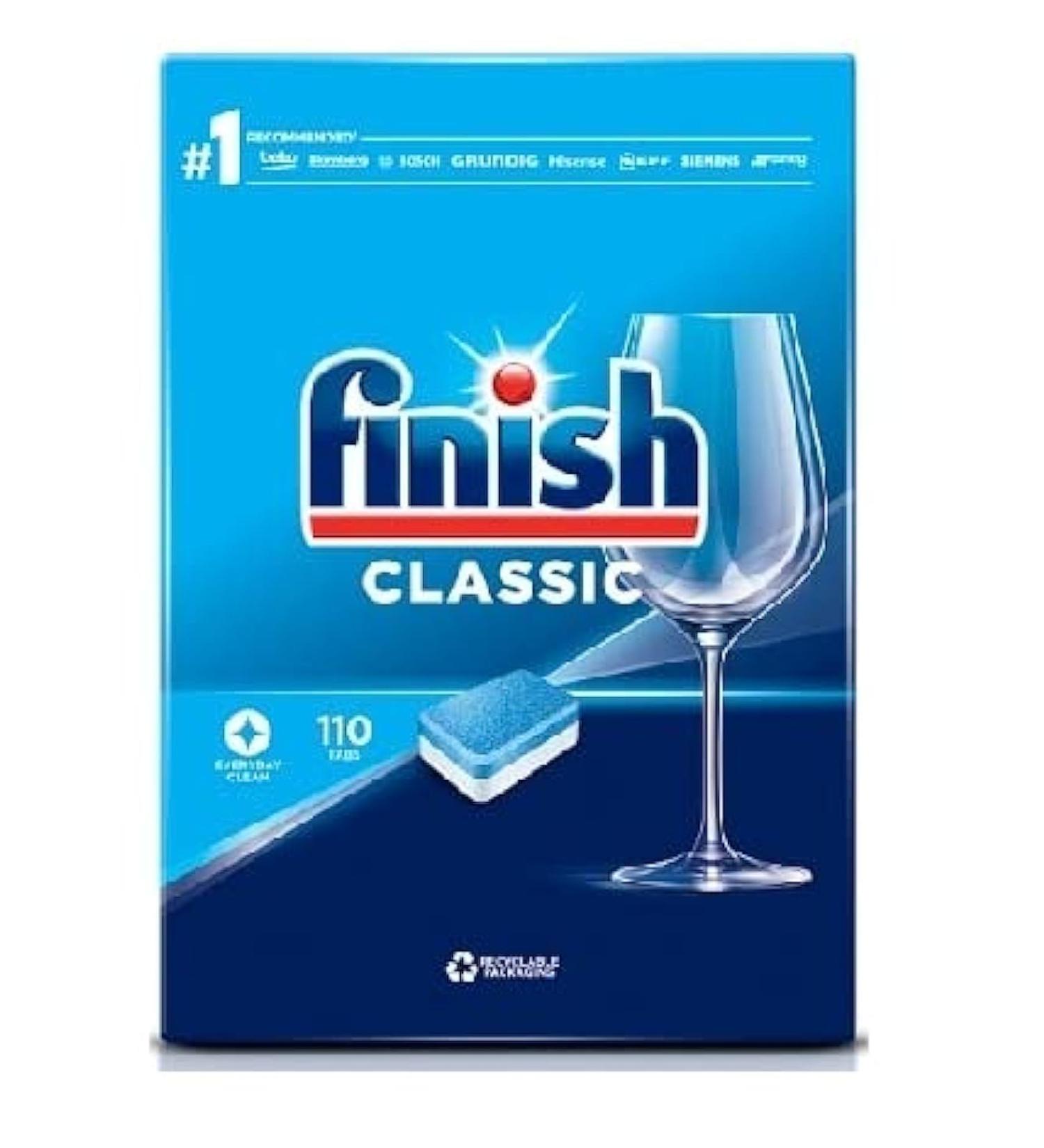 Finish Classic Dishwasher Tablets - Original Pack of 1 (110 Tablets) - Buy Online on GoSupps.com