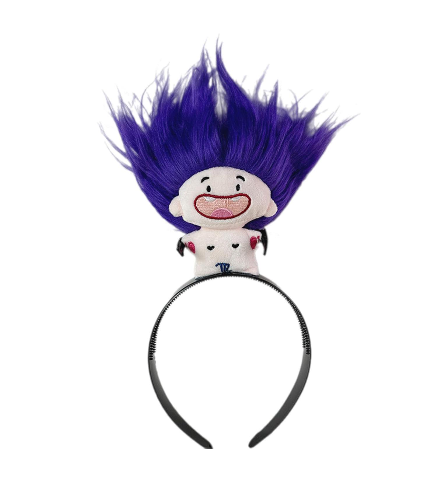 amangul Cute Stuffed Doll Shape Hairband Women Spa Wash Face Makeup Skincare Headband for Photography Halloween Hairband(Purple) - Buy Online on GoSupps.com