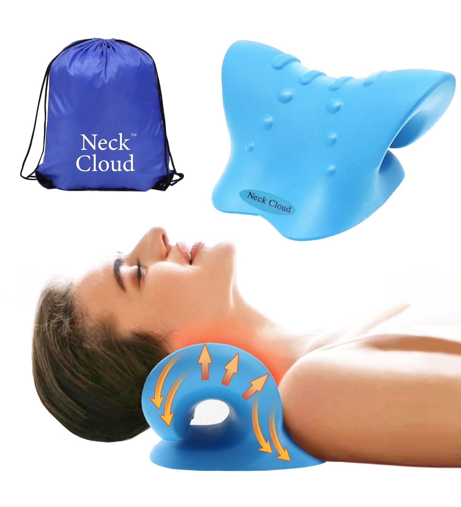 Neck Cloud Cervical Traction Device for Hump & TMJ Pain Relief - Blue - Buy Online on GoSupps.com