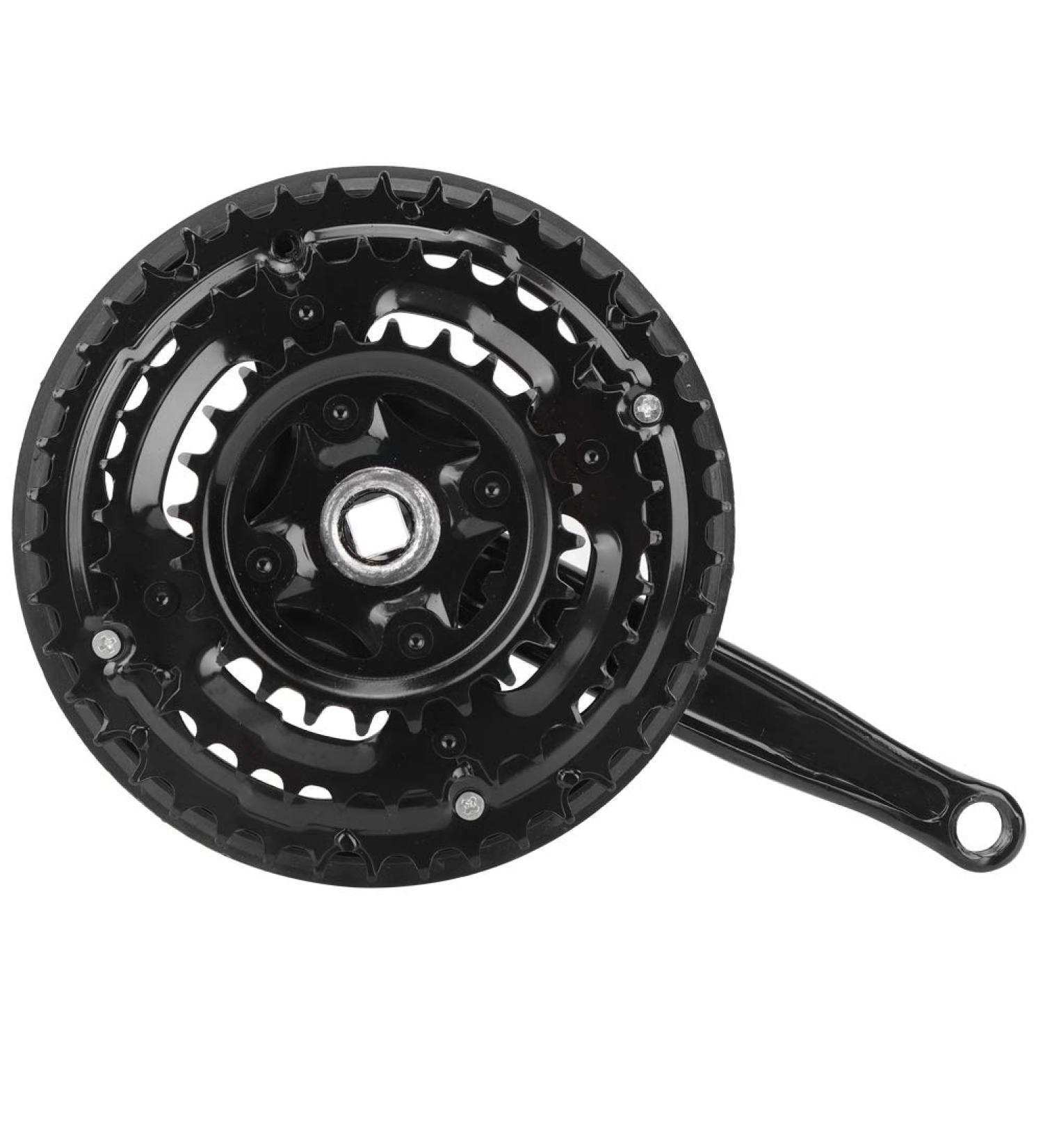 High Carbon Steel Bike Crankset 24-34-42T with Chains Cover for Mountain Bike - 42/34/24 Crankset - Buy Online on GoSupps.com