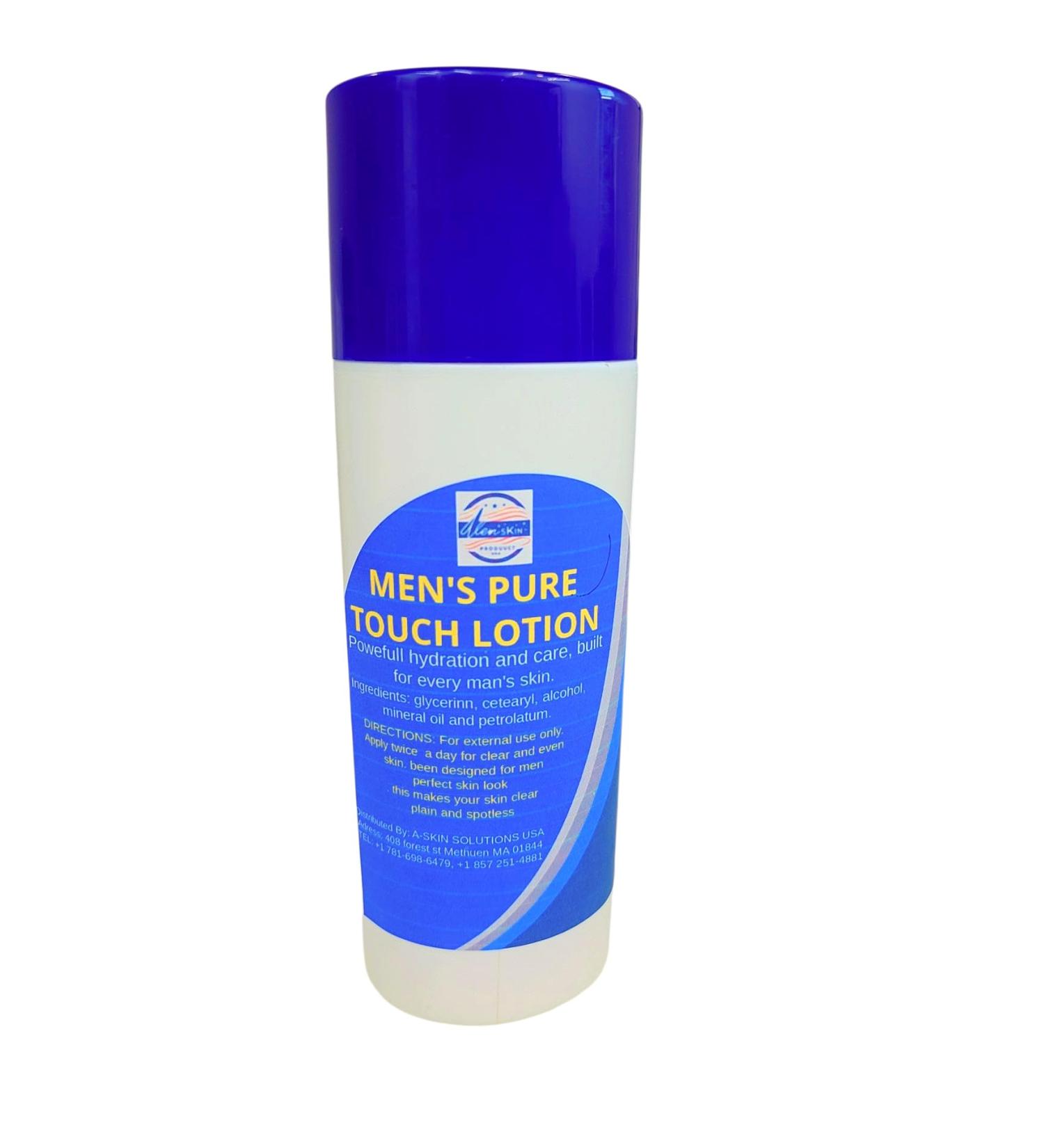 Men's Pure Touch Body Lotion Hydrating Skin Care for Clear Even Tone Daily Moisturizer