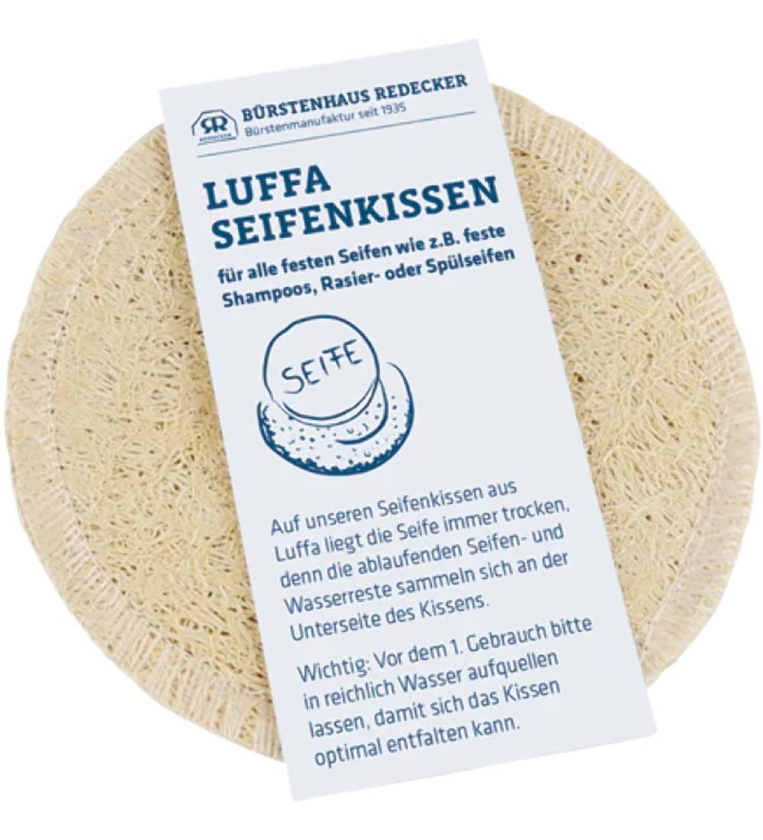 Redecker 693510 Loofah soap cushion round 11 cm