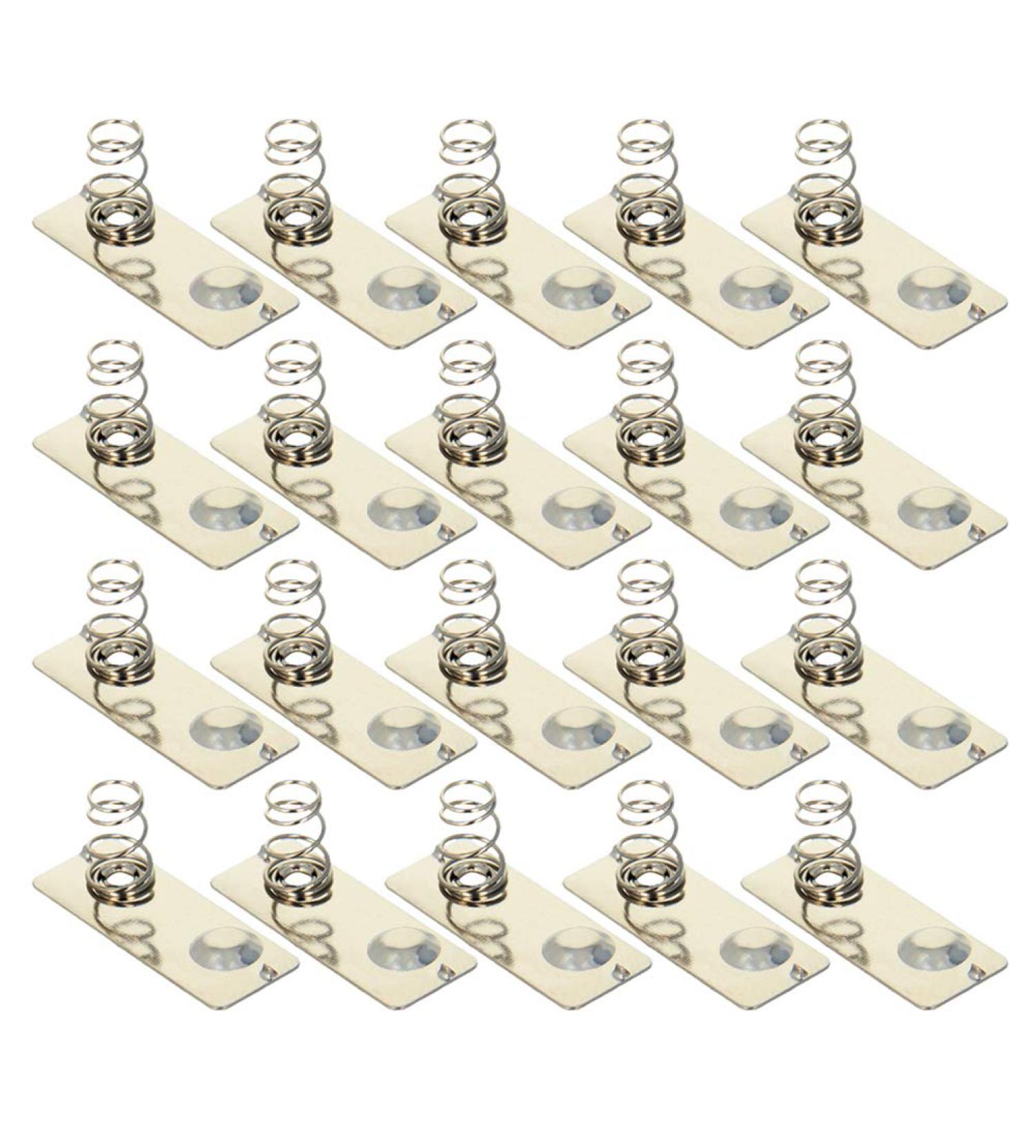 Jutagoss 50 Pcs AA Battery Spring Contacts - Positive Negative Conversion Plates 24x11mm | Premium Quality Nickeling Plate for Efficient Power - Buy Online on GoSupps.com