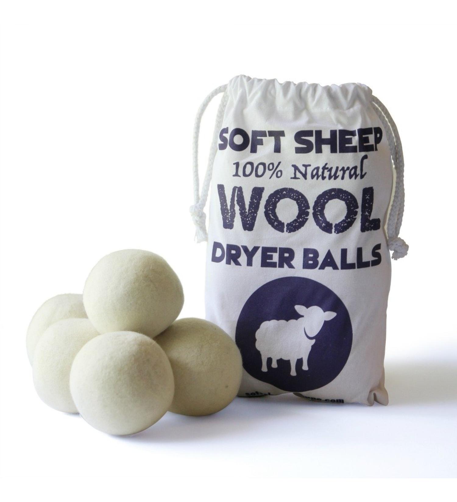 Soft Sheep 100% Natural Wool Dryer Balls - Extra Large 6 Pack | Eco-Friendly Chemical-Free Laundry Solution - Buy Online on GoSupps.com