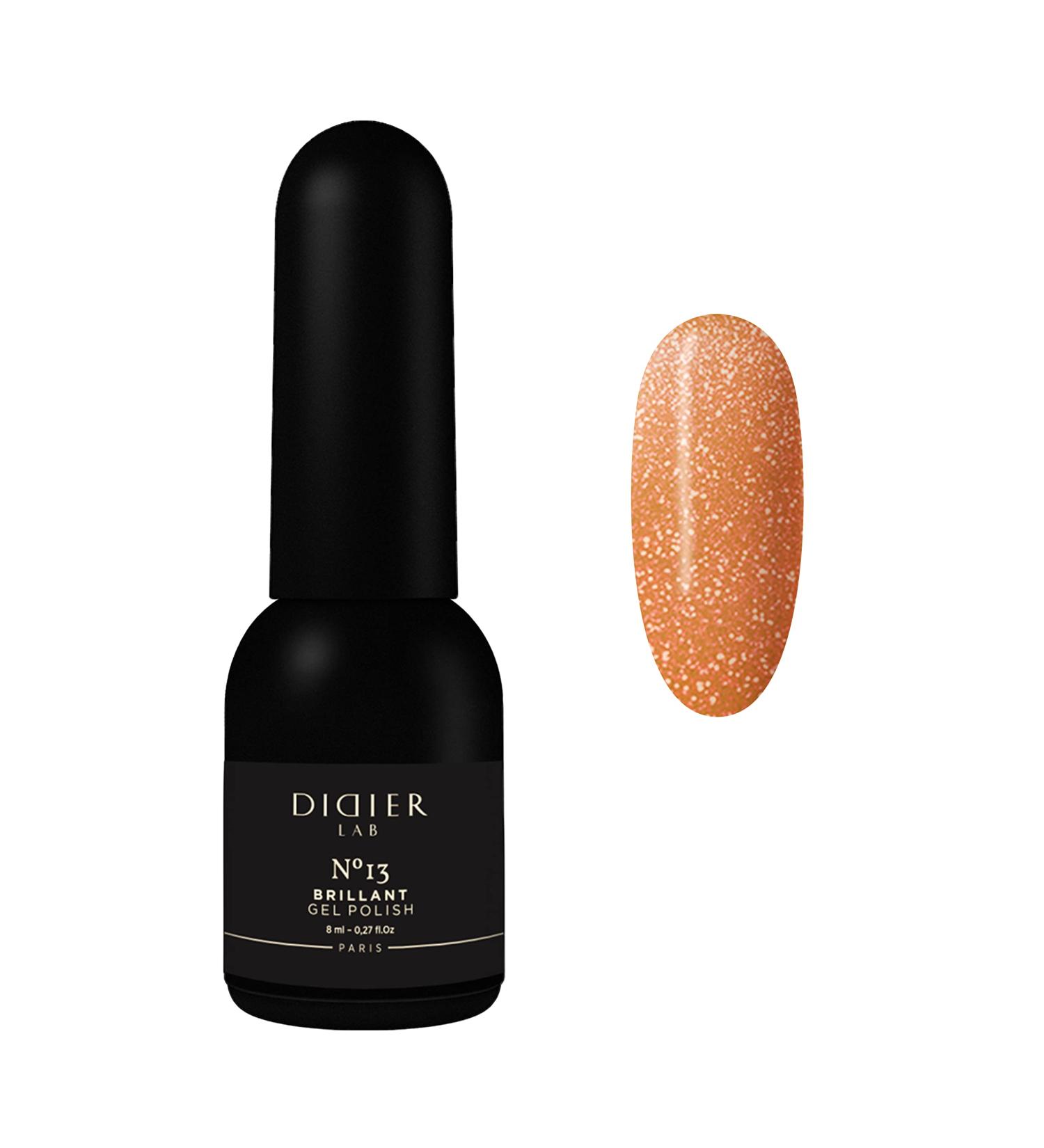 Didier Lab - Premium UV Gel Nail Polish - Brillant No. 13 - Gel Nail Varnish - Nail Art - Long-Lasting High Gloss Wear - Orange Gel Nail Polish - Gel Nails - Glitter Gel Nail Polish - Rich Pigment - Buy Online on GoSupps.com