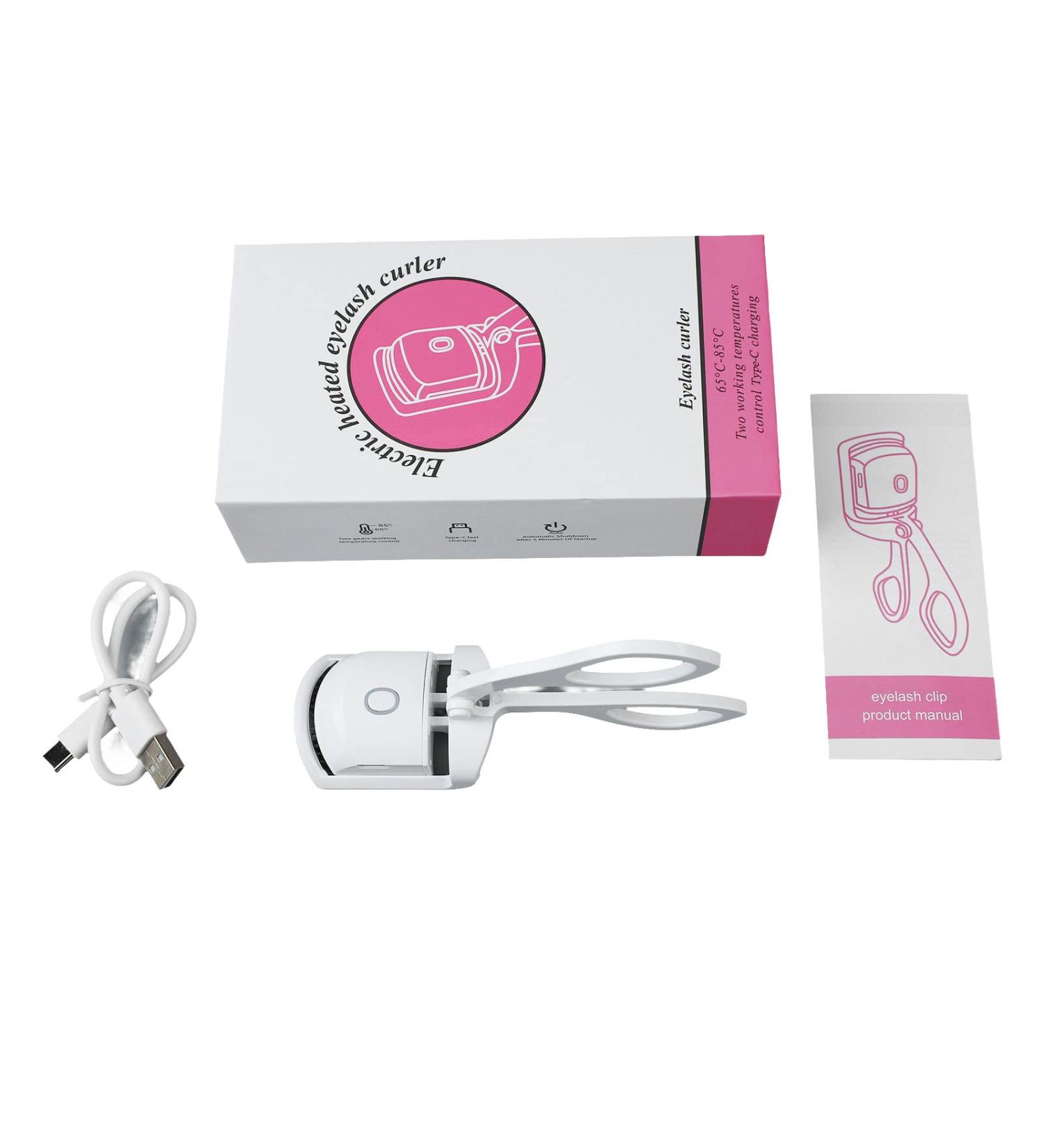 Electric Eyelash Curler Rechargeable Fast Heating Lash Clipper Lasting Curling for 24 Hours for Home and Outdoor Use - Buy Online on GoSupps.com