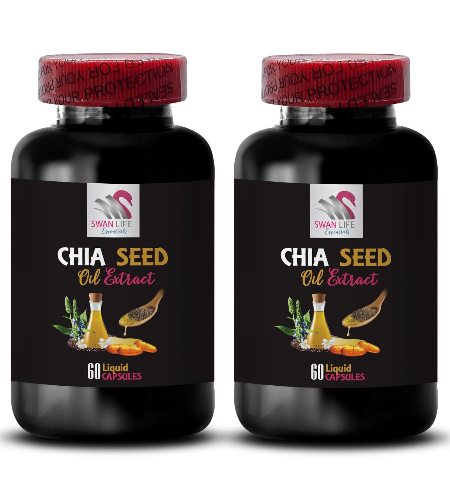 Lightweight hydration - CHIA SEED OIL EXTRACT - Chia extract Skincare booster Gentle oil Smooth feel Rich texture Vegan-friendly Body hydration Hydrating serum Hair care 2 Bottle 120 Capsules - Buy Online on GoSupps.com