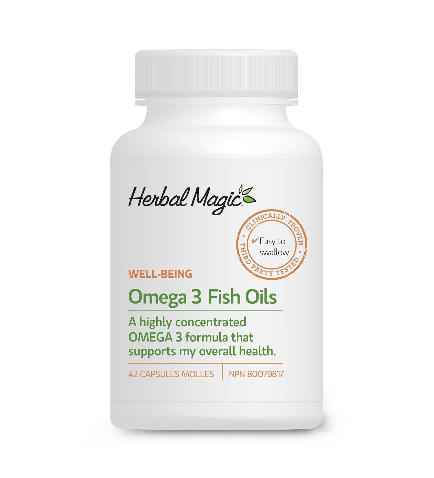 Herbal Magic Omega 3 Fish Oils: High Potency EPA & DHA To Help Support Cardiovascular Health & Overall Health Boost Metabolism & Reduce Body Fat - Buy Online on GoSupps.com