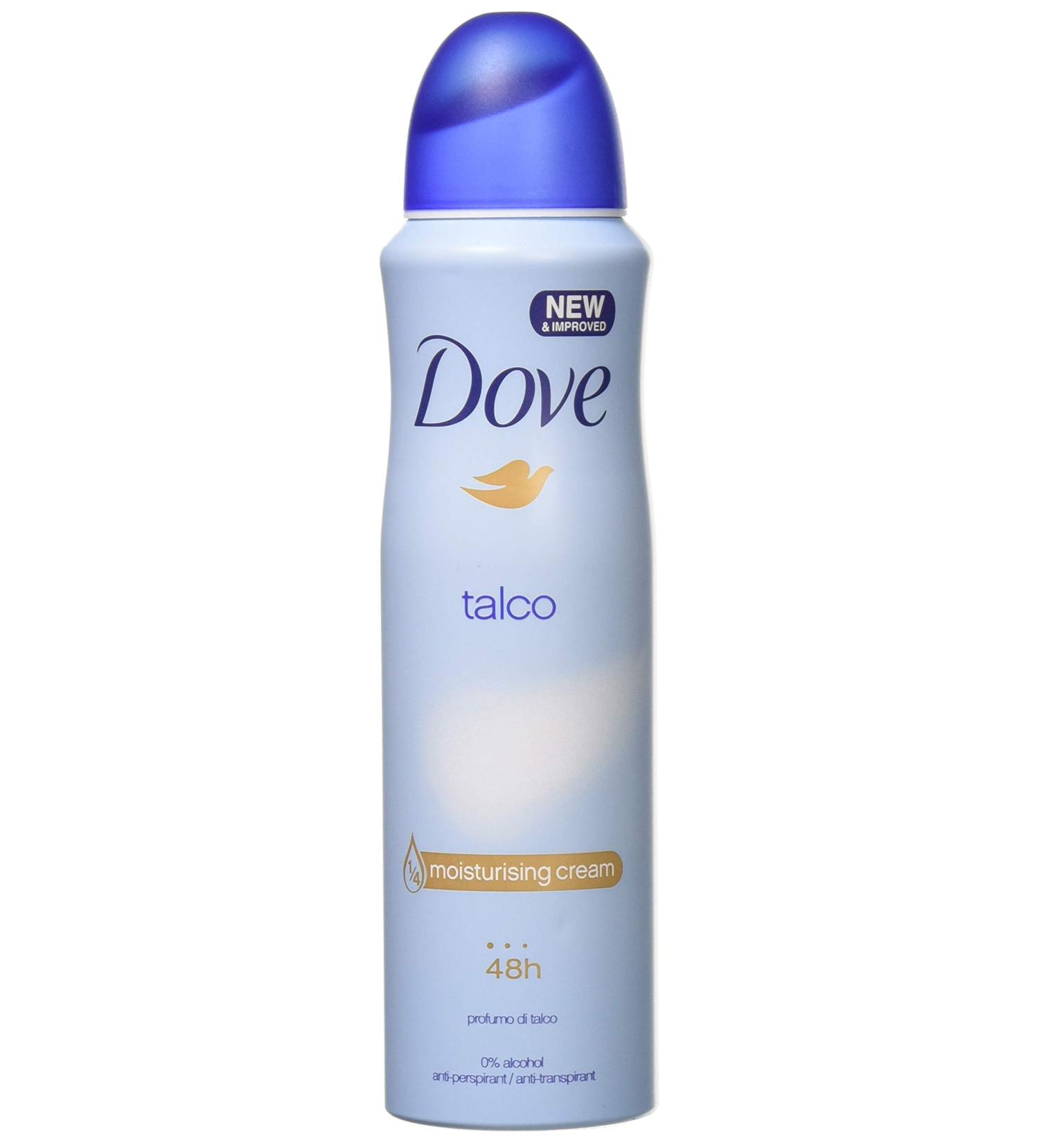 Dove Talco Anti-Perspirant Deodorant Spray 5.0oz 150ml - Pack of 6 Cans - Buy Online on GoSupps.com