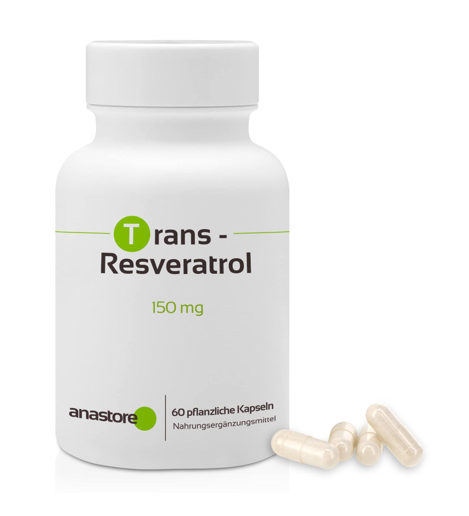 Trans-Resveratrol 60 Veg Capsules | Premium Antioxidant for Anti-Aging Cardiovascular & Neuroprotection | Well Absorbable Formula - Buy Online on GoSupps.com