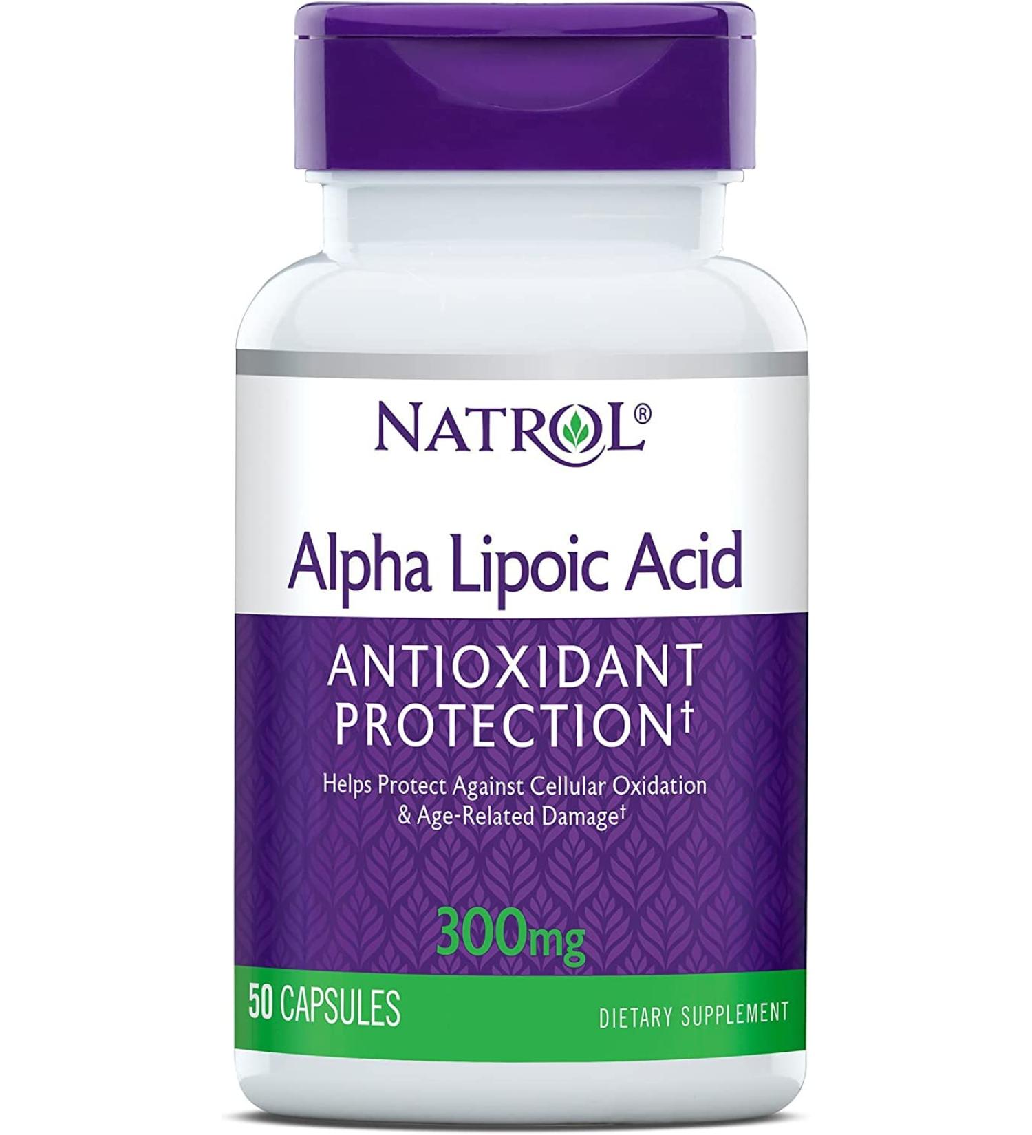 Buy Natrol Alpha Lipoic Acid 300 mg - 50 Capsules - Premium Antioxidant Supplement for Energy & Metabolism - Fast International Shipping - Buy Online on GoSupps.com