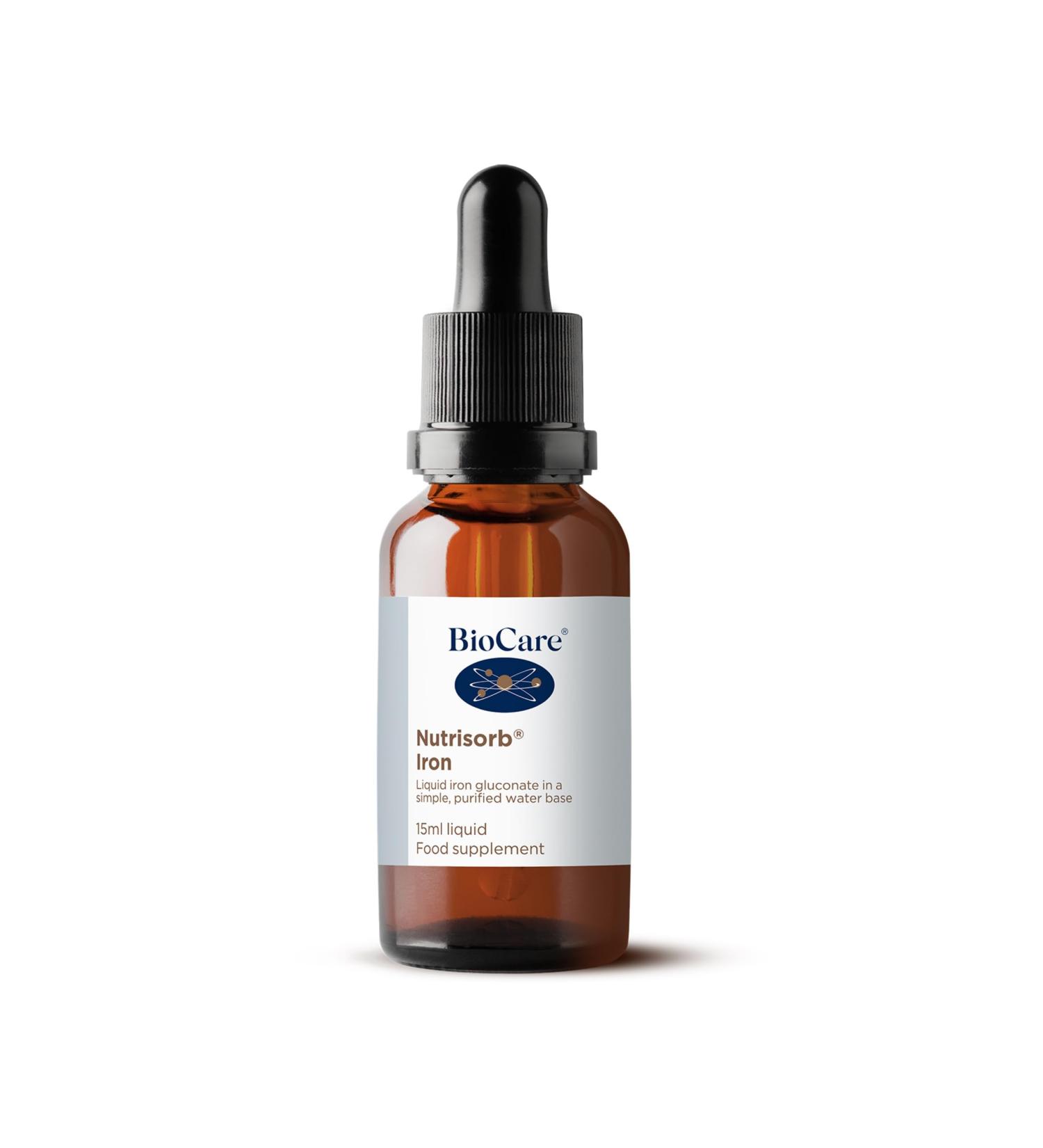 BioCare Nutrisorb Iron | 15ml | Reduce Tiredness & Fatigue | High Absorption Formula - Buy Online on GoSupps.com