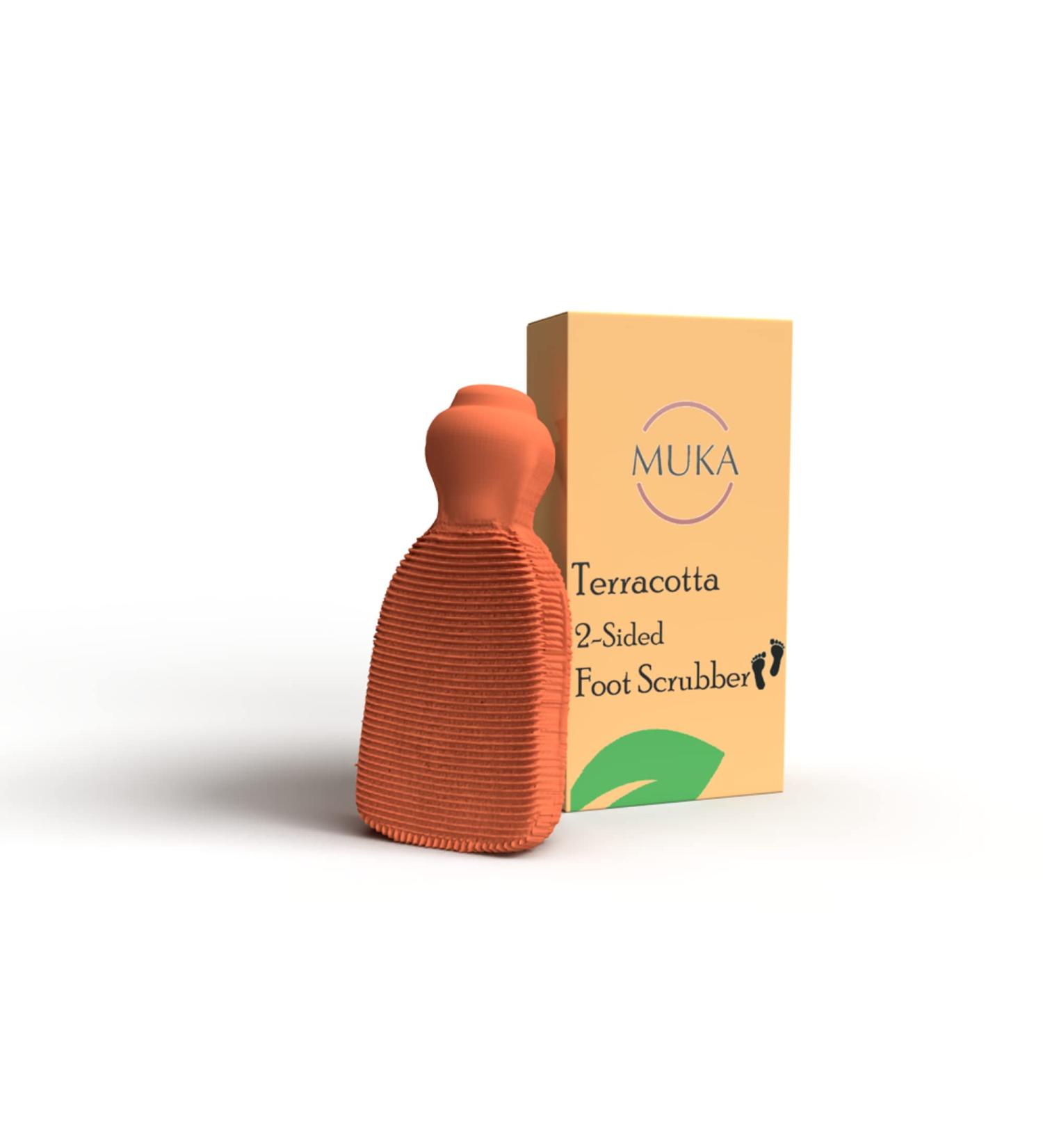 Natural Terracotta Pumice Stone for Feet - 2-Sided Foot Care Scrubber for Dead Skin Removal and Exfoliation - Softens Calluses, Smooths Heels - Beauty Essential for Men and Women - Buy Online on GoSupps.com