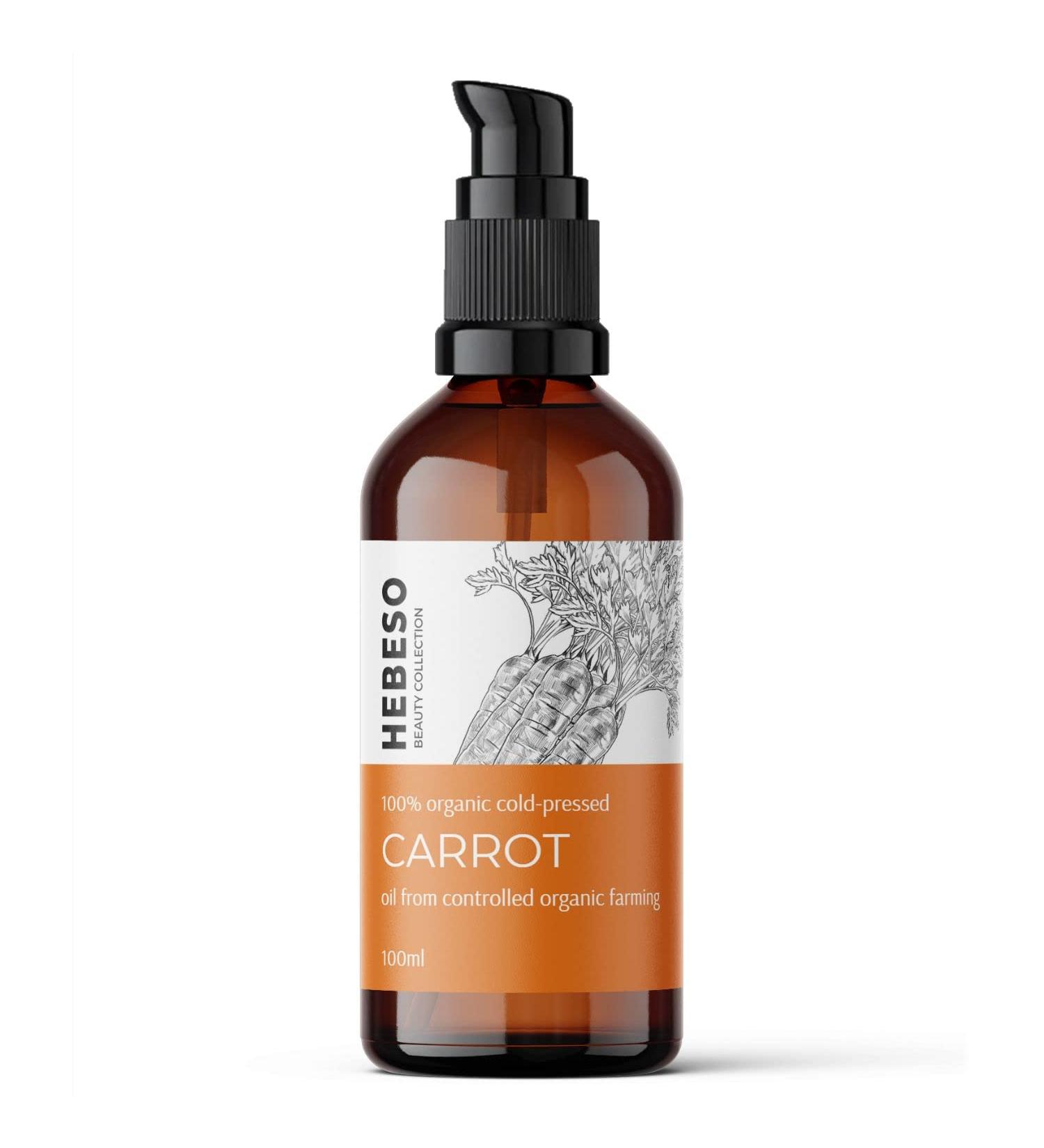 100% Organic Cold Pressed Carrot Oil - 100ml | Beautiful Tan & UV Protection | Restores Elasticity & Smoothness - Buy Online on GoSupps.com