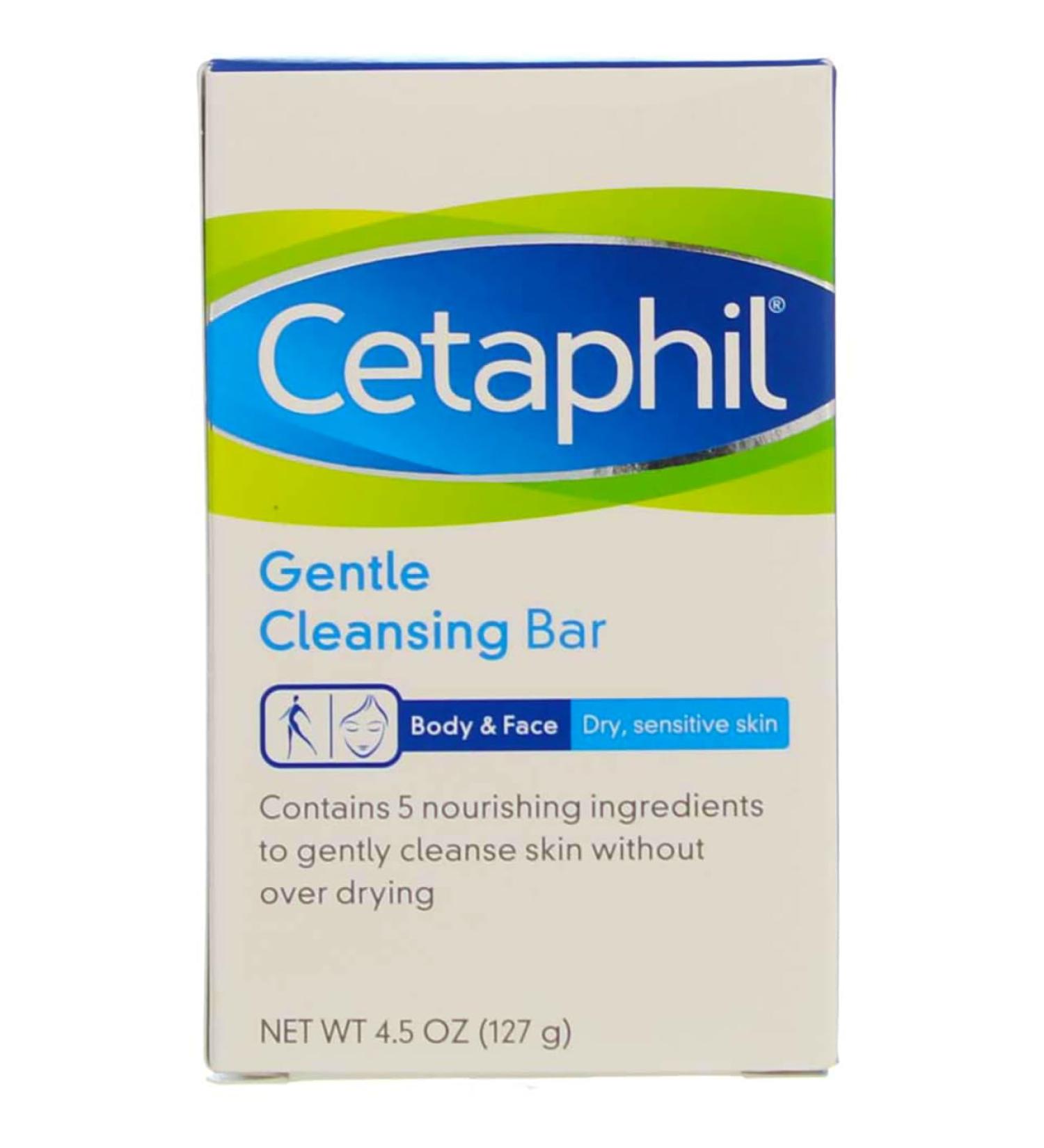 Cetaphil Gentle Cleansing Bar for Dry/Sensitive Skin - 4.50 oz | International Shipping Available - Buy Online on GoSupps.com