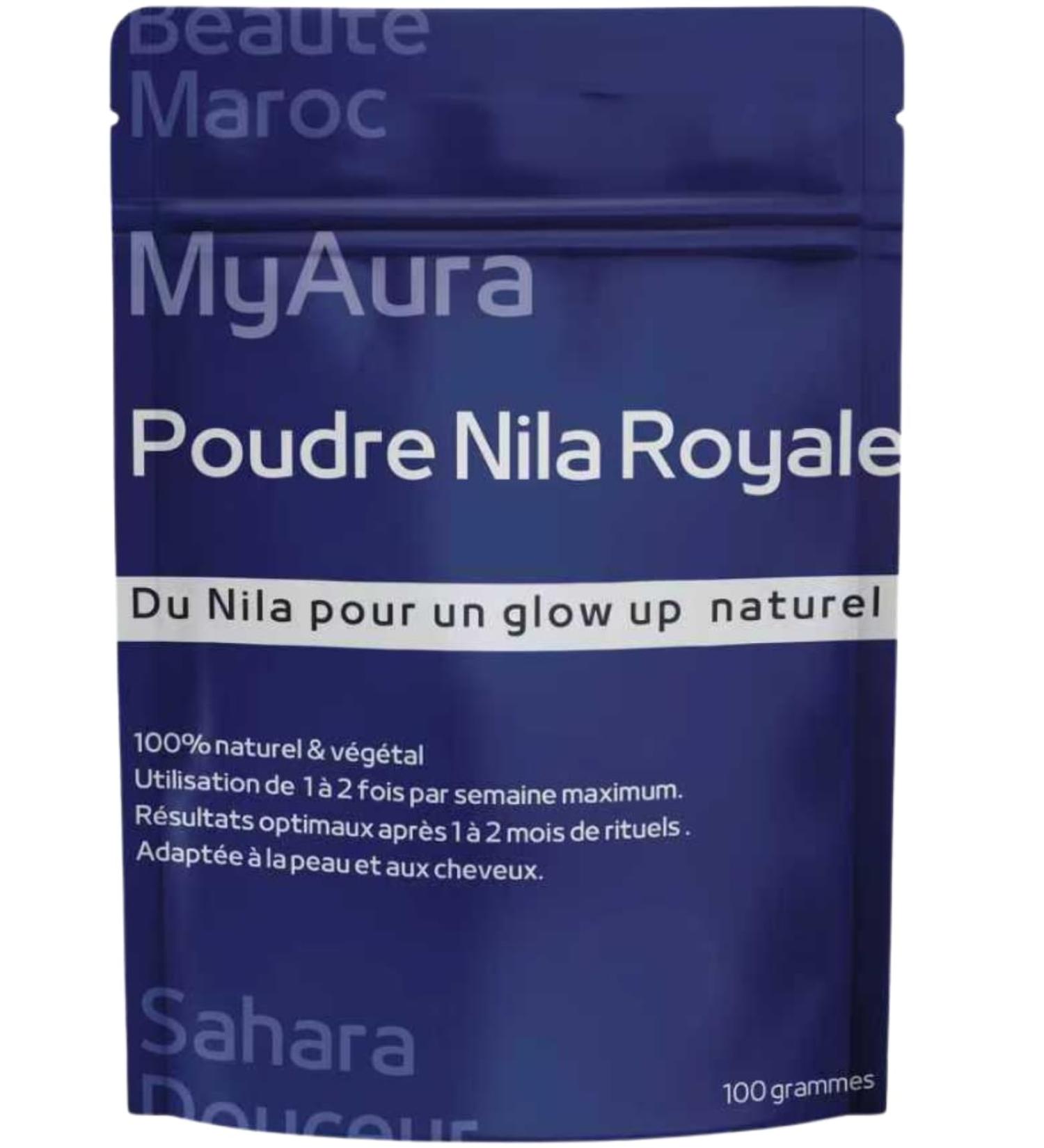 Poudre de nila Nila bleu poudre Maroc Qualit premuim Marque Fran aise claircit le teint et unifie la peau anti taches d acn Hydrate & adoucit le visage Soin Naturel Peau & Cheveux 100g - Buy Online on GoSupps.com