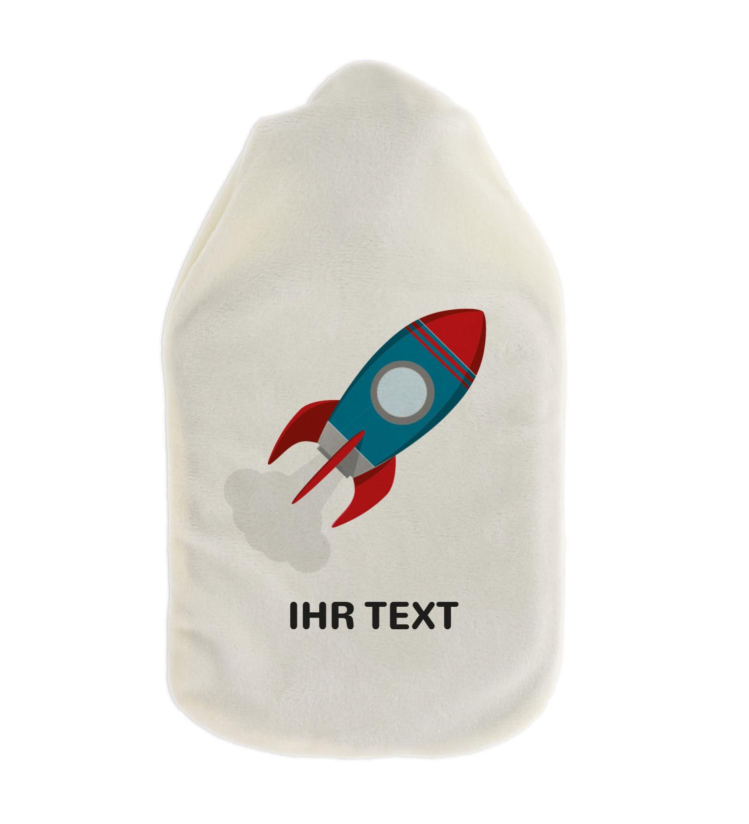 Personalized Hot Water Bottle with Custom Cover | Cozy 800ml Rocket Design | Ideal Gift for Kids & Adults - Buy Online on GoSupps.com