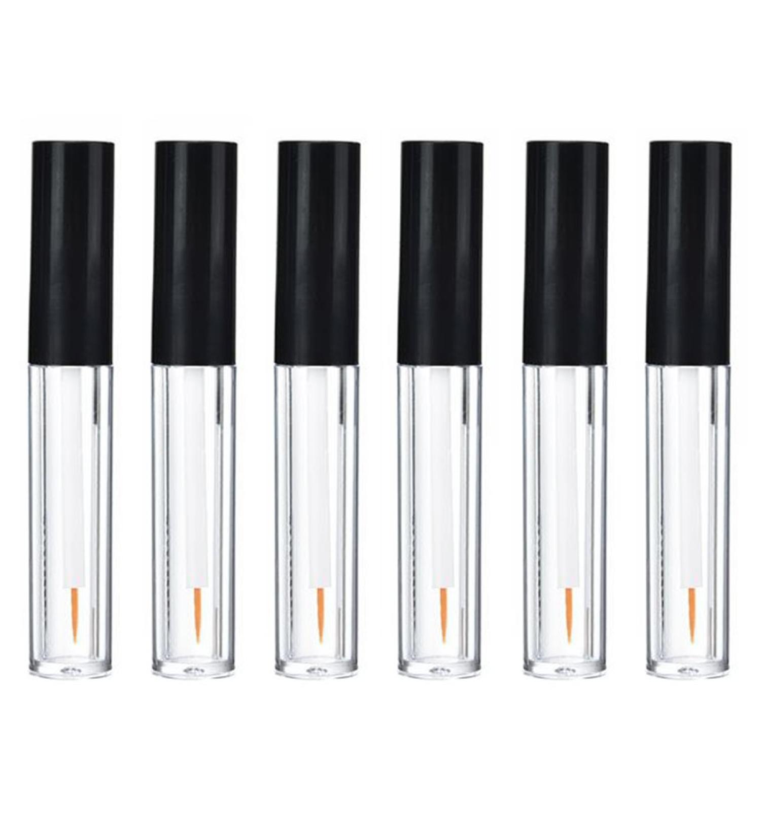 6PCS Empty Upscale Plastic Eyeliner Vials - Refillable Mascara Bottles with Wand Applicators and Black Caps for Eyelash Growth - Clear Liquid Container for Eyebrow Growth - Castor Oil Compatible - Buy Online on GoSupps.com