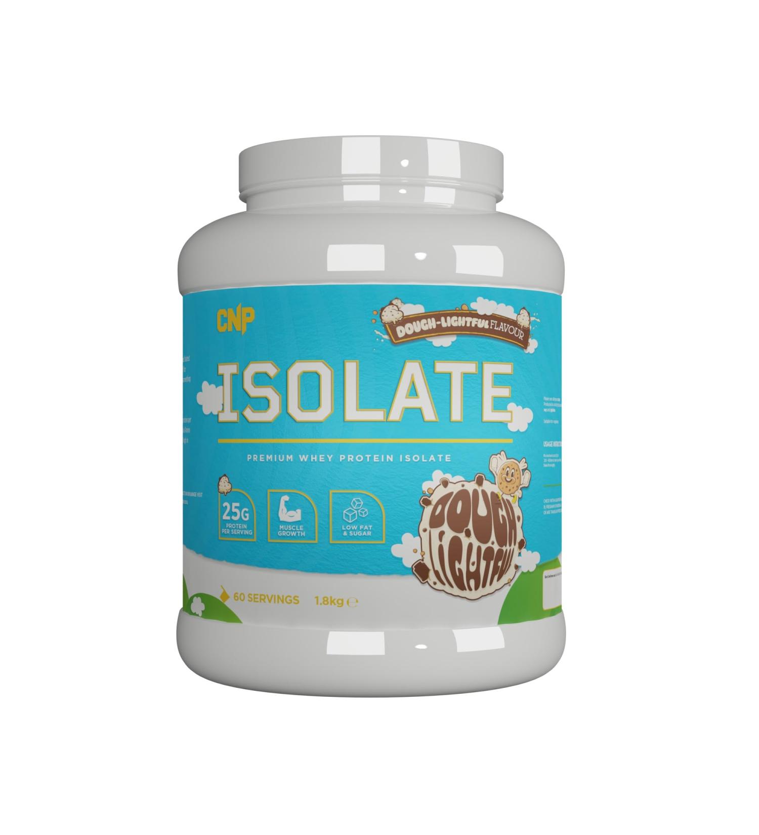 CNP Professional Premium Whey Protein Isolate 60/30 Servings 25g Protein Low Sugar and Fats 1.8kg & 900g 6 New Great Tasting Flavours (Dough-Lightful 1.8kg) Dough-Liteful 1.8kg - Buy Online on GoSupps.com