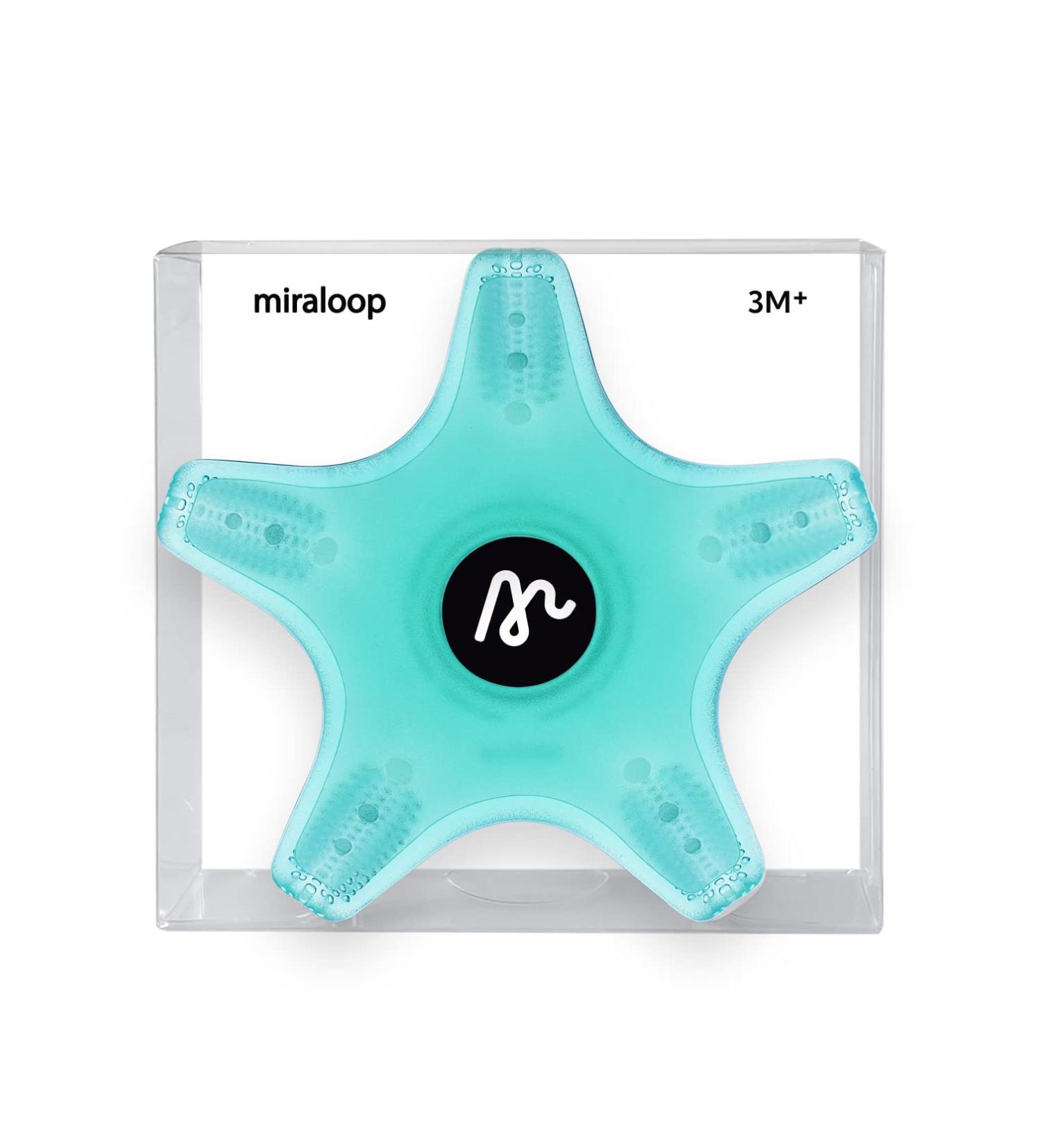 Miraloop Starfish Baby Bite Ring - Food-Safe Silicone Teether for Gum Massage | International Shipping - Buy Online on GoSupps.com