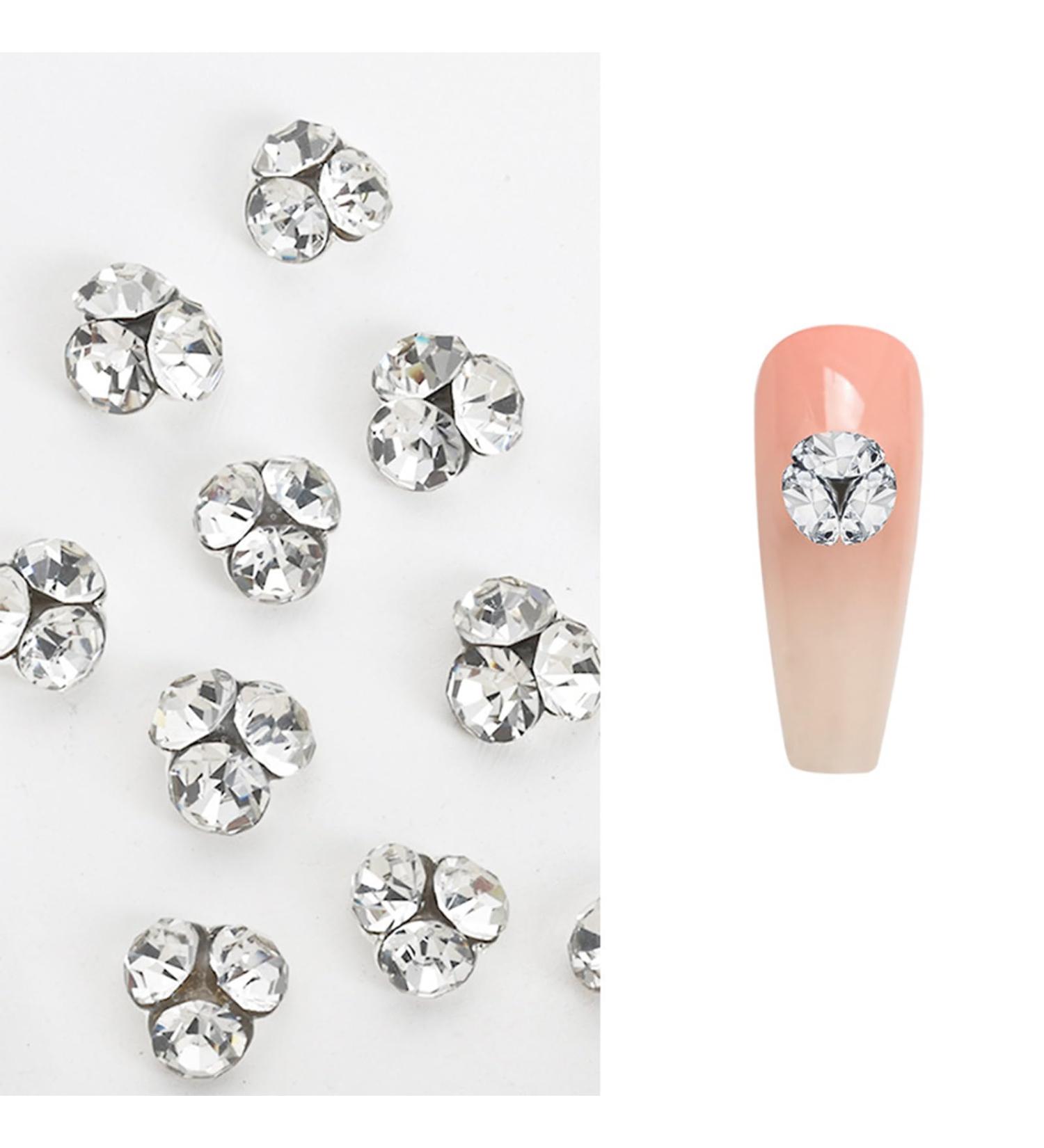 Nail Clear Nails Art White Nail Gems Nail Rhinestones Nails Art Decorations For Acrylic Nails Nails Art White Nail Crystals Gems Clear Nail Rhinestones For Wedding 7mm - Buy Online on GoSupps.com