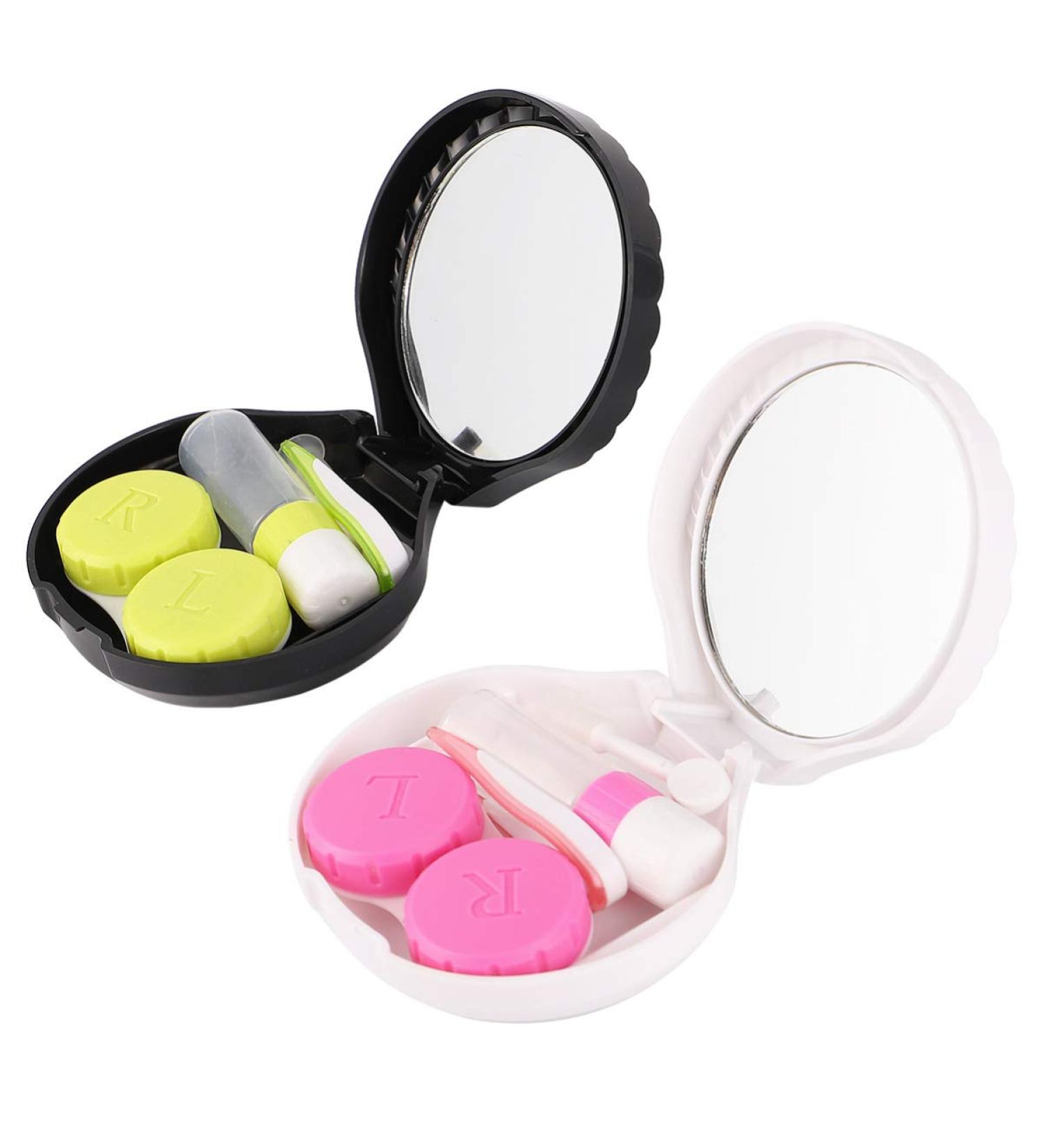 MILISTEN Contact Lens Case Set - 2pcs with Mirror | Creative Makeup Gift for Girls & Women | International Shipping Available - Buy Online on GoSupps.com