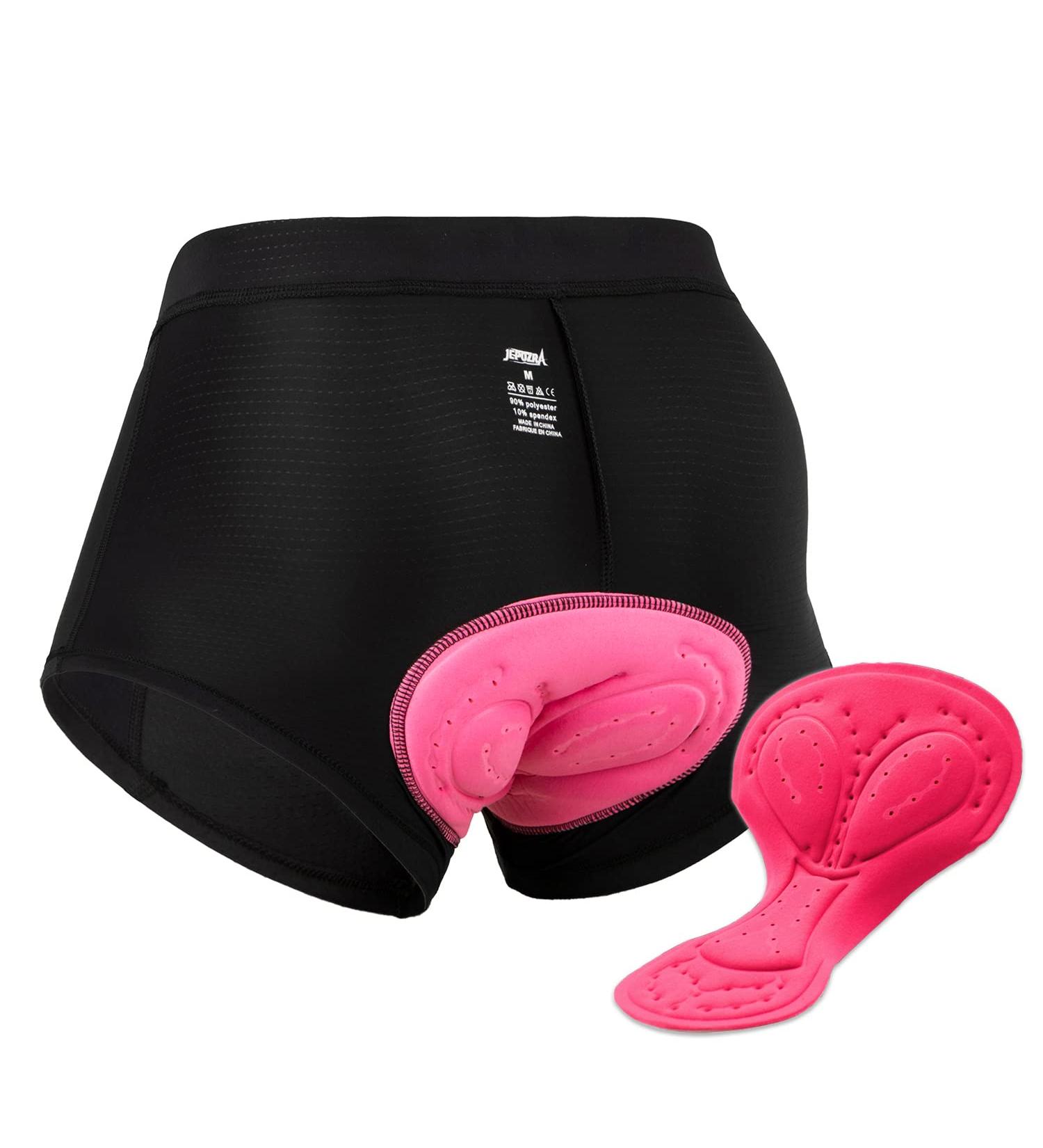 Jepozra Women's Padded Bike Underwear | Breathable Cycling Shorts & Functional Seat Cushion - Buy Online on GoSupps.com
