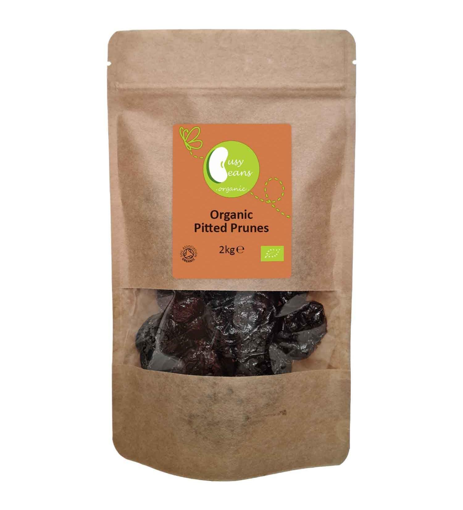 Organic Pitted Prunes - Certified Organic - by Busy Beans Organic (2kg) - Buy Online on GoSupps.com