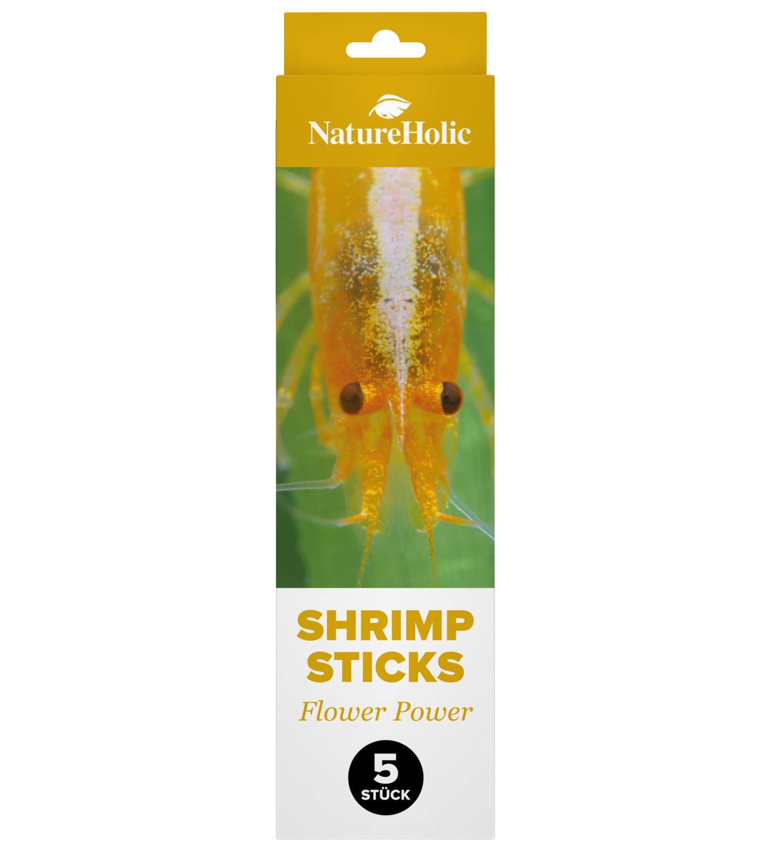 NatureHolic - Bl tenPower Shrimp Lollipops I Supplementary food for invertebrates I with Flower Pollen I Special feeding times I Made in Germany I 5 Lollies - Buy Online on GoSupps.com