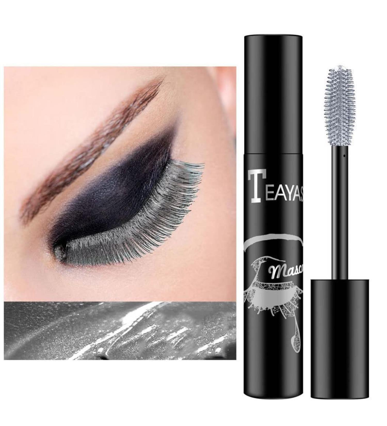 Eyret Waterproof Colorful Mascara - Long-Lasting, Smudgeproof & Fast Dry - for Curling, Lengthening & Thickening Eyelashes - Silver - Beauty Makeup for Women and Girls - Buy Online on GoSupps.com