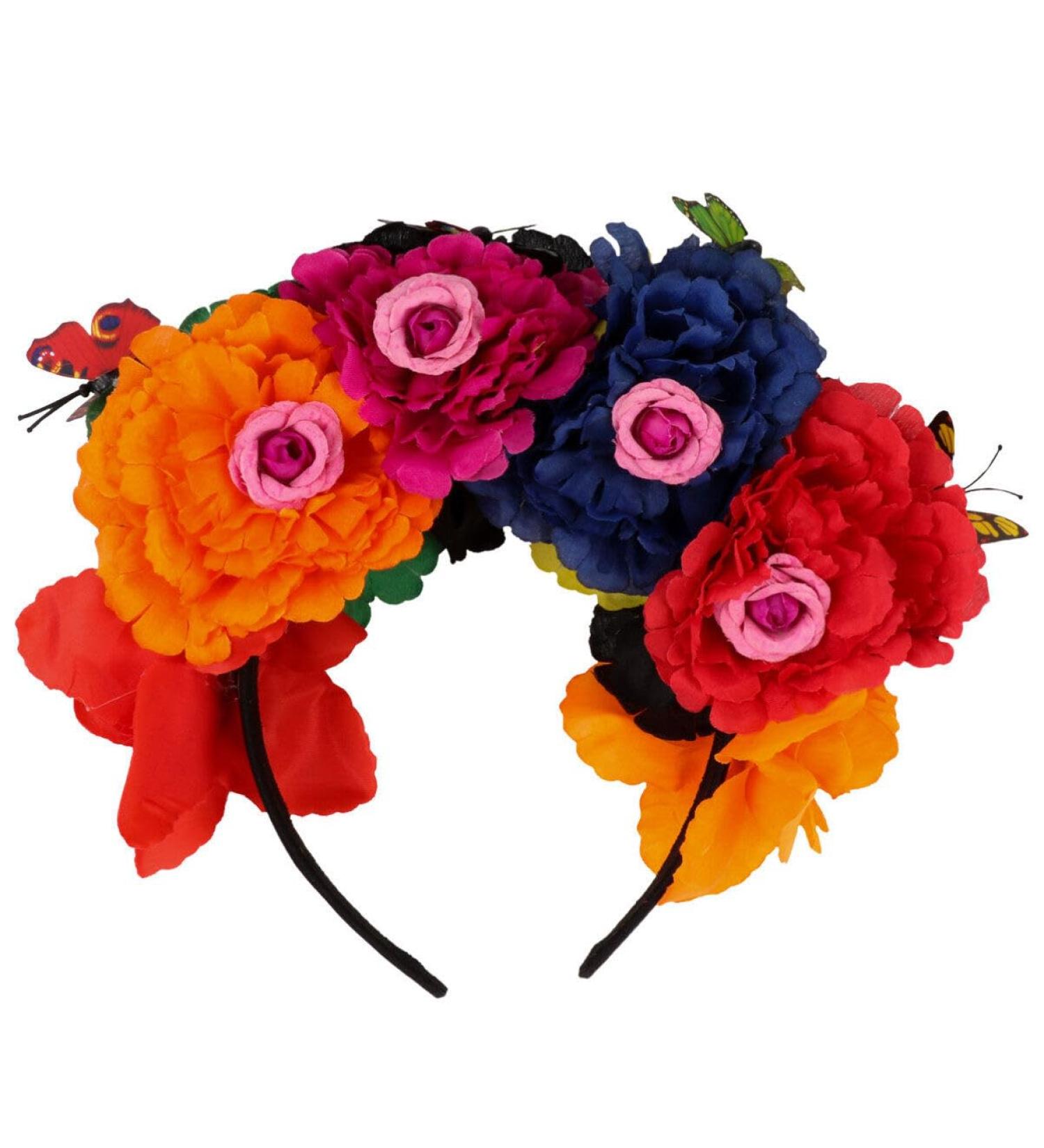 FRCOLOR Halloween Rose Flower Headband Butterfly Headband Day of the Dead Headband Hair Wreath Mexican Headwear Floral Crown Fancy Dress Costume Accessory One Size Assorted Color 2 - Buy Online on GoSupps.com