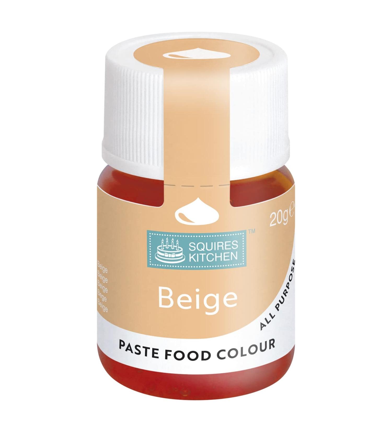 Squires Kitchen Beige Food Colouring Paste - 20g | Concentrated for Sugarpaste, Fondant, Buttercream & More - Buy Online on GoSupps.com