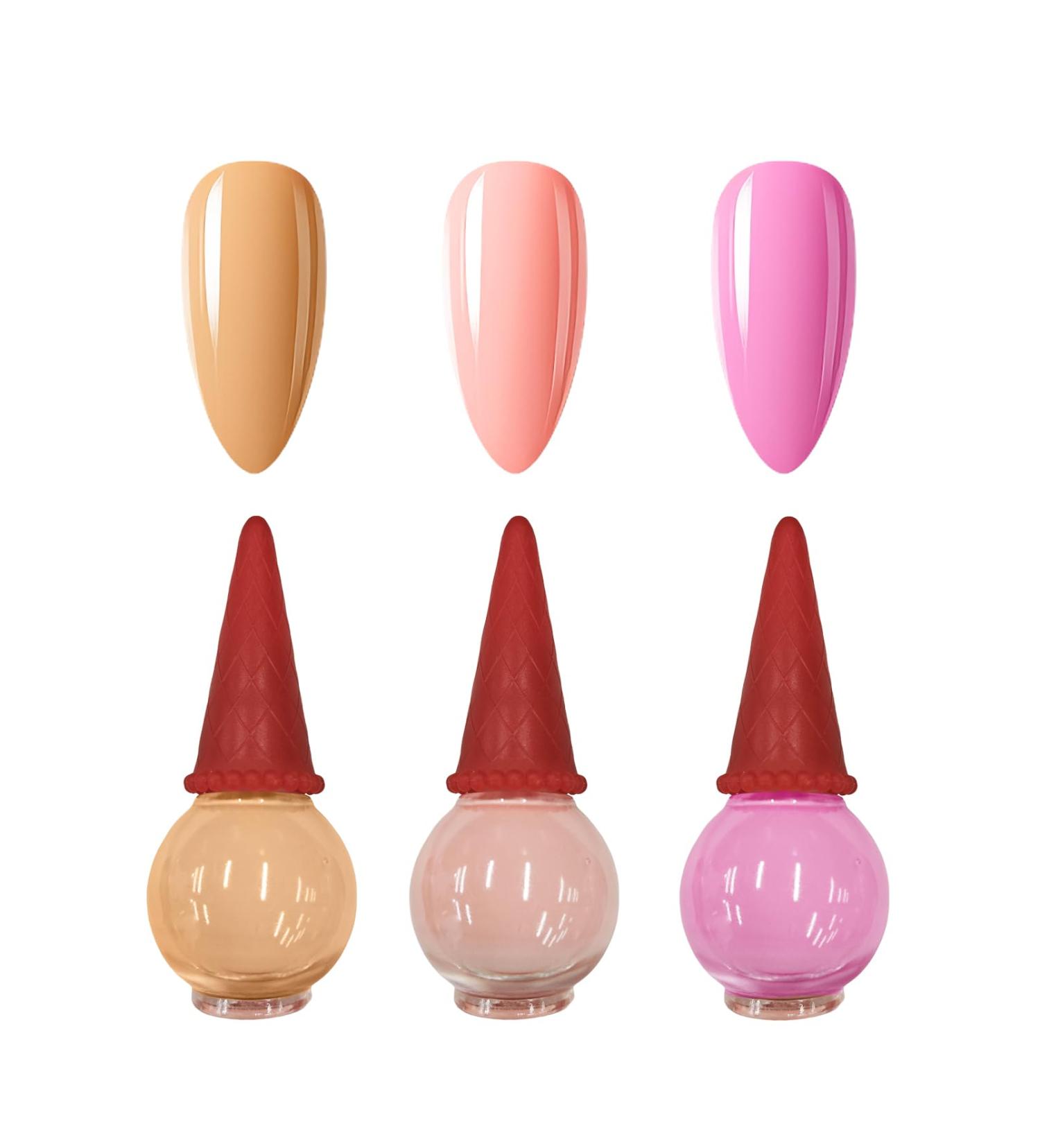 Pink Nail Polish Sets Nude Pink Series Nail Varnish Quick Dry & Long Lasting Pale Pink Natural Nail Polish for Women DIY Nail Art at Home No Need UV 13ML - Buy Online on GoSupps.com