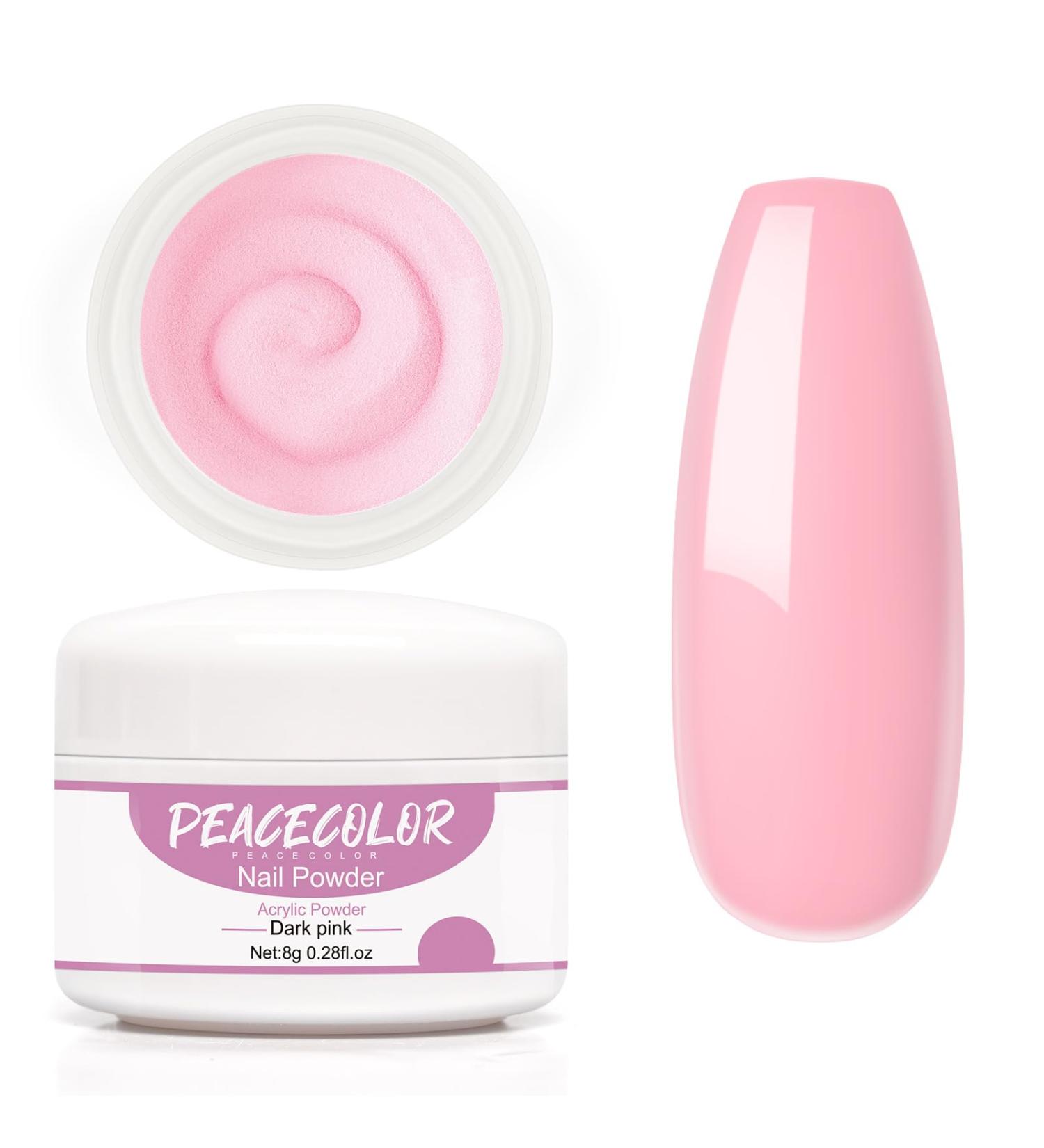 PEACECOLOR 8G Dark Pink Acrylic Powder Professional Acrylic System for Beginners DIY Nail Art Nails Extension Carving at Home Salon Beauty Gifts for Women color 158 - Buy Online on GoSupps.com