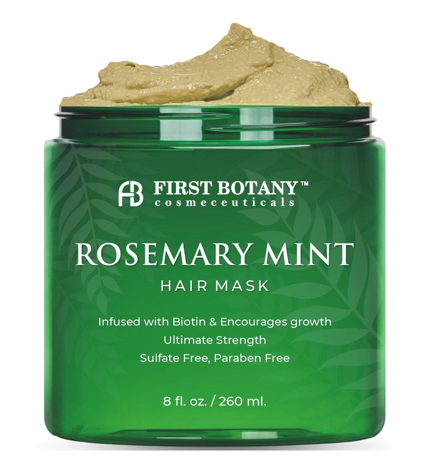 Rosemary Mint Biotin Hair Mask - Deep Conditioning Treatment for Dry Damaged Hair | Hair Growth & Moisturizing Formula with Rosemary Oil | Sulfate-Free Hair Care - 8 oz - Buy Online on GoSupps.com