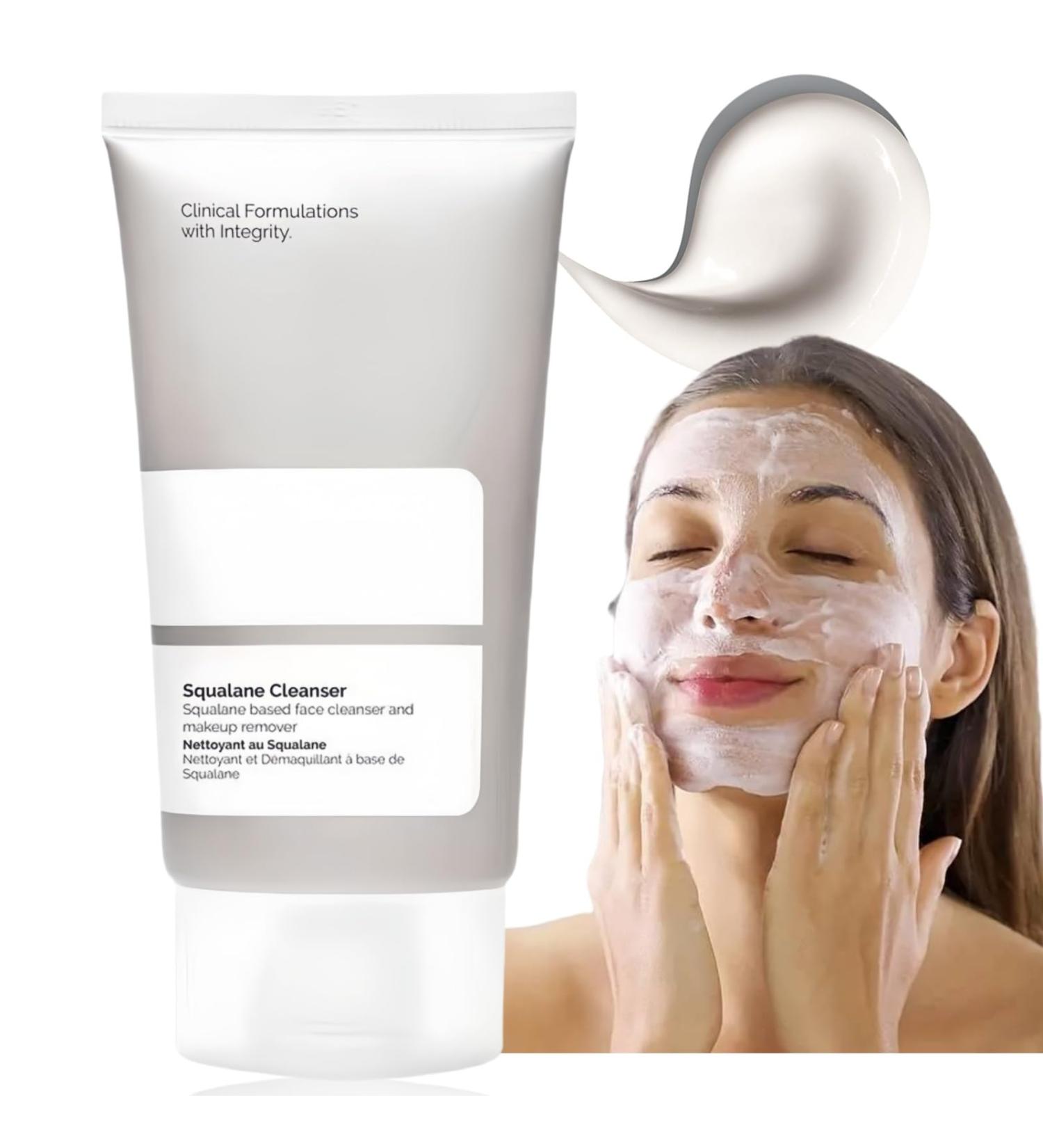 50ml Squalane Facial Cleanser Facial Wash Women Face Wash for Gently Cleaning Pores Squalane Moisturising Face Wash Skincare Cleanser for Woman Cleansing Milk for Face Gentle Foaming Cream Cleanser - Buy Online on GoSupps.com