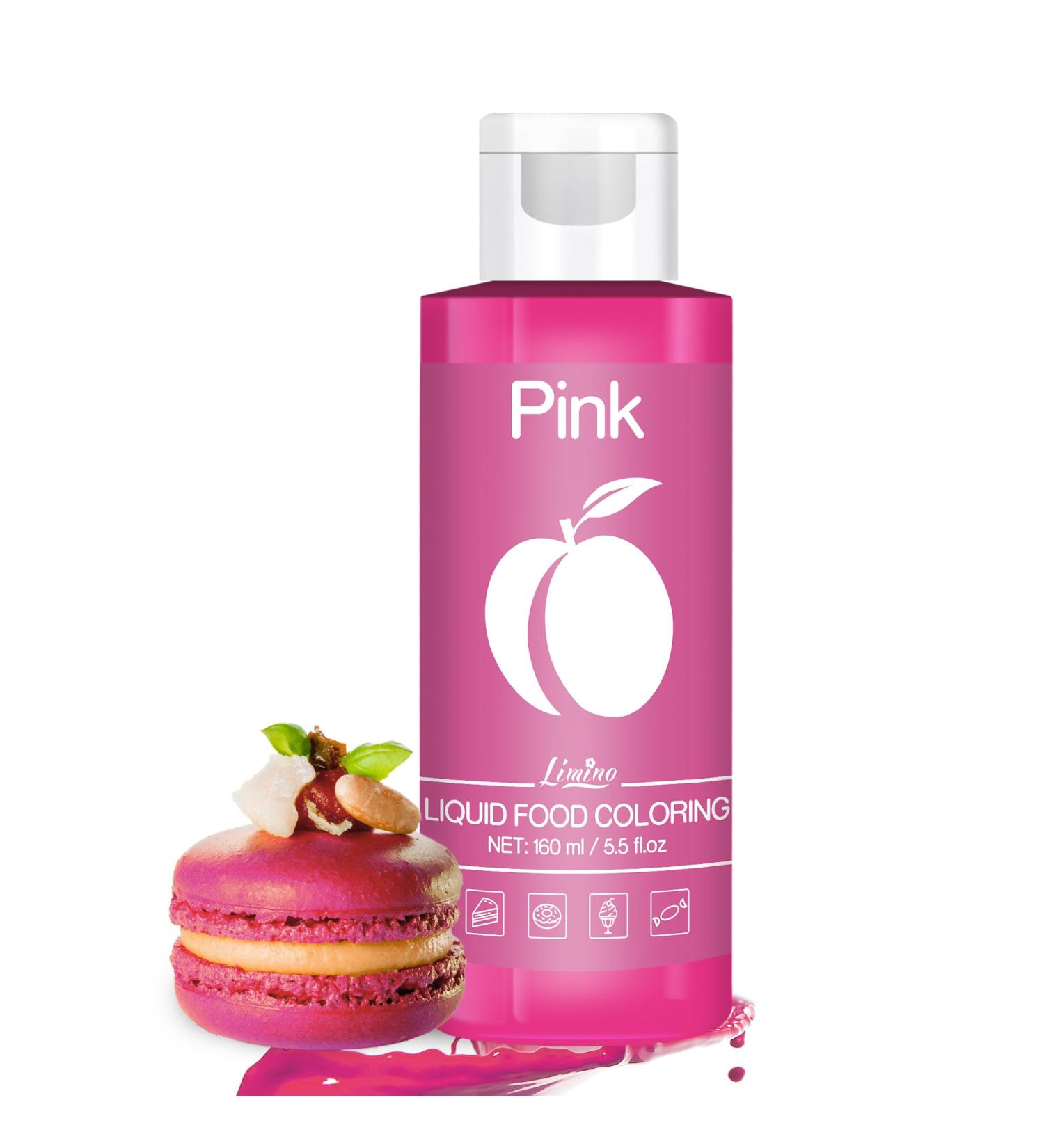 Buy Pink Liquid Food Coloring - 160ml Sugar-Free Gourmet Colors for Cakes Baking Macarons & DIY Projects - International Shipping Available - Buy Online on GoSupps.com