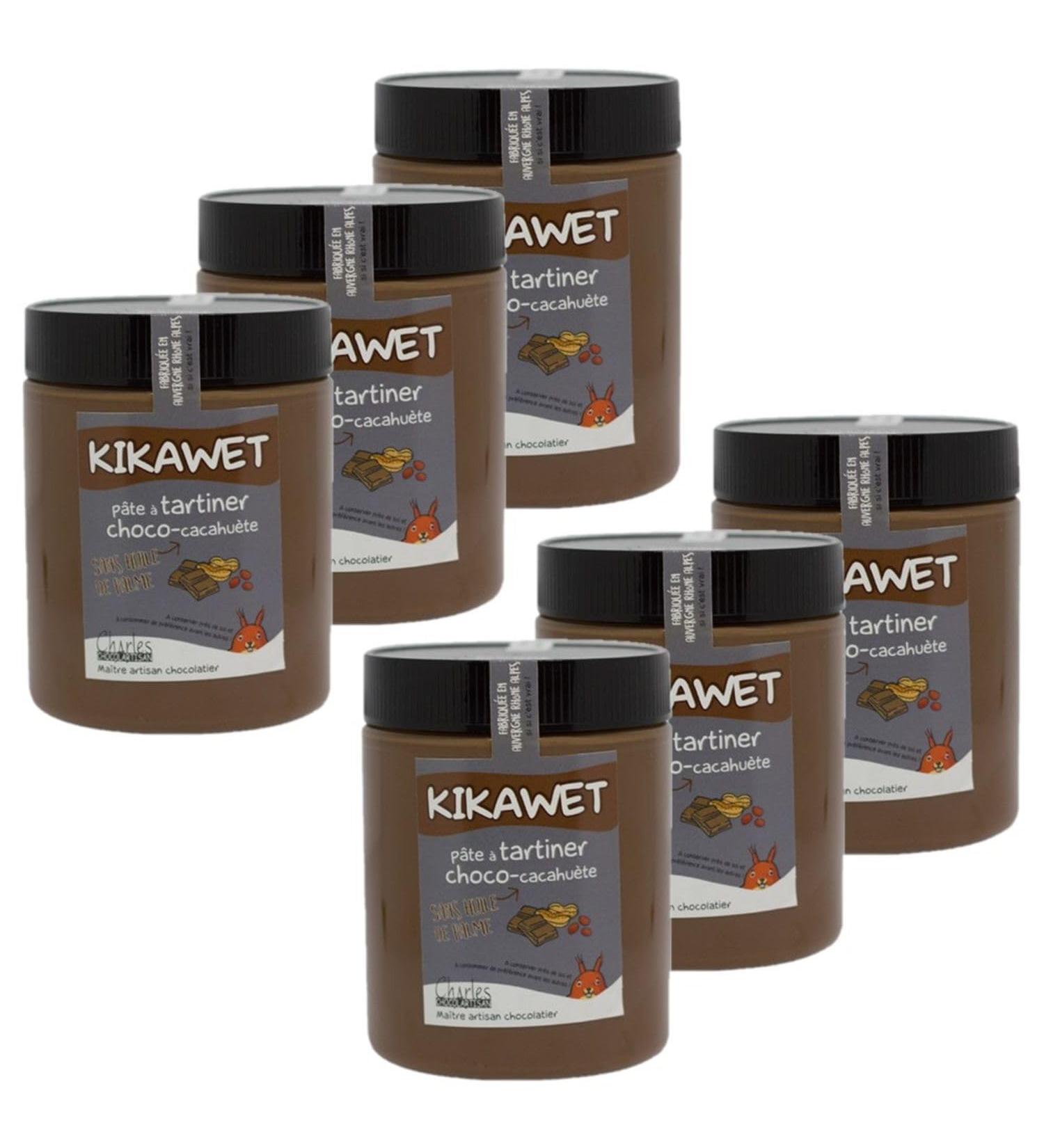 Chocolartisan Kikawet Set of 6 Chocolate Peanut Spreads 570 g Pot