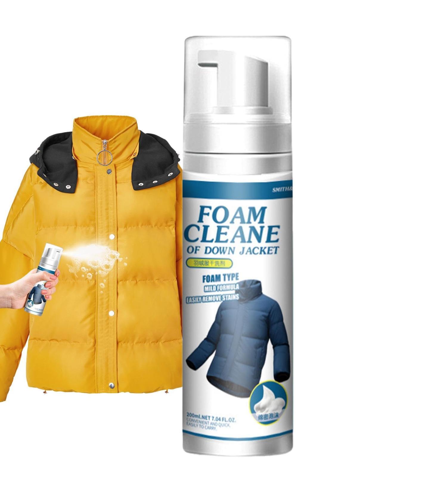 Down Jacket Laundry Detergent - Downwear Detergent Foam Spray Stubborn Stain Removal Downwear Detergent Agent Dry Cleaner for Clothes - Buy Online on GoSupps.com
