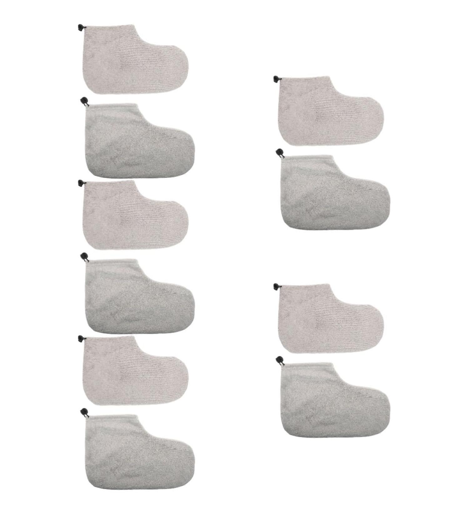 Housoutil 5 Pairs Wax Warm Foot Cover Paraffin Bath Liner Beauty Paraffin Wax Paraffin Wax Liners Wax Gloves Booties Foot Treatment Wrapping Cover Cosmetic Insulation Cotton Plush 28X20X0.9CMx5pcs Greyx5pcs - Buy Online on GoSupps.com