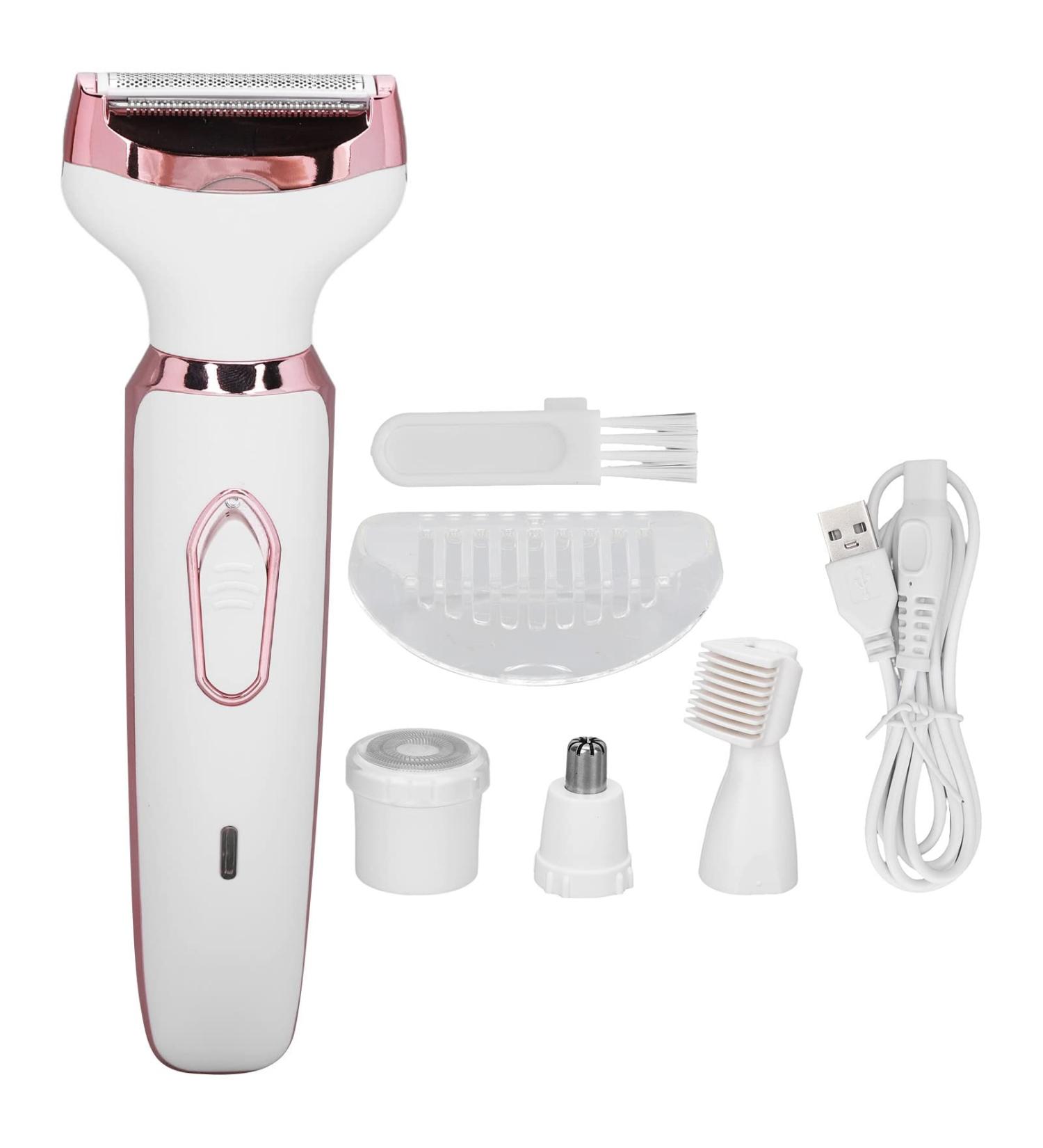 4-in-1 Electric Shaver for Women - Pain-Free Smooth Skin & Cleaning Brush | Best International Shipping - Buy Online on GoSupps.com