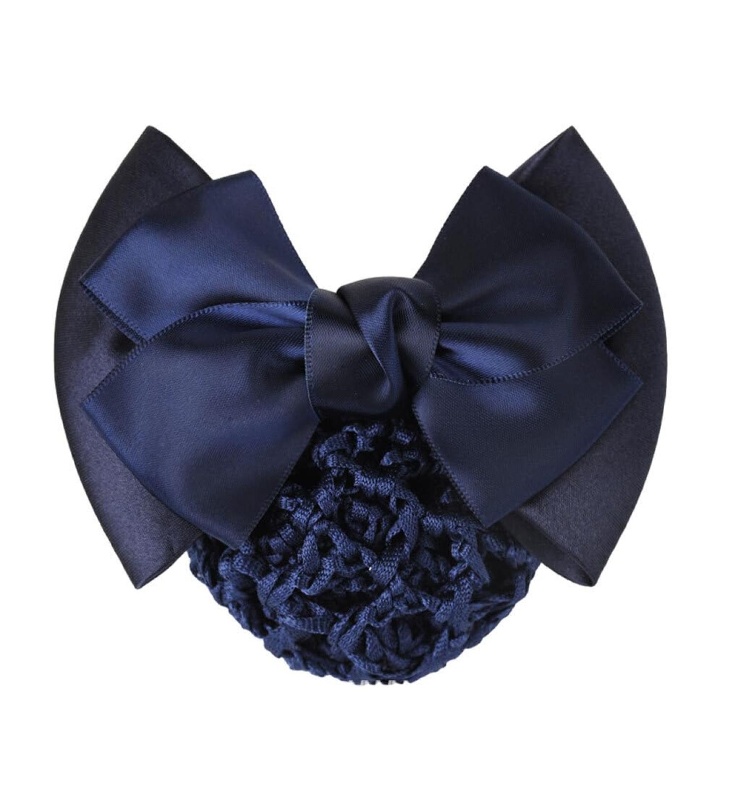 Nilioyul Wide Application Bow Work Hair Clips Snood Net For Stylish And Convenient Cloth Professional Hair Plate Mesh Pocket Two Bows-blue - Buy Online on GoSupps.com